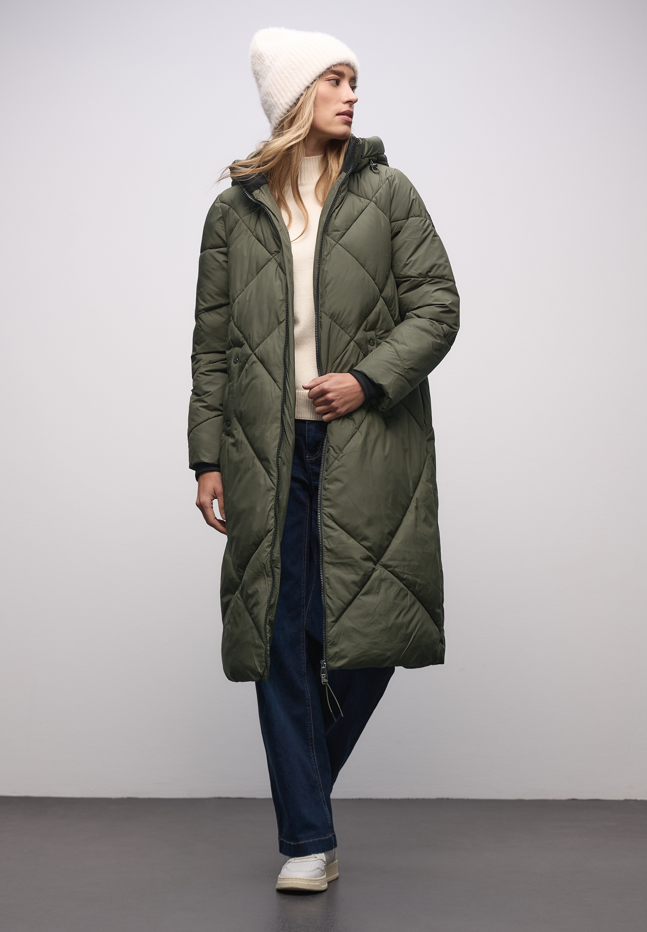 STREET ONE Steppjacke mit Kapuze Winterjacke mit Kapuze