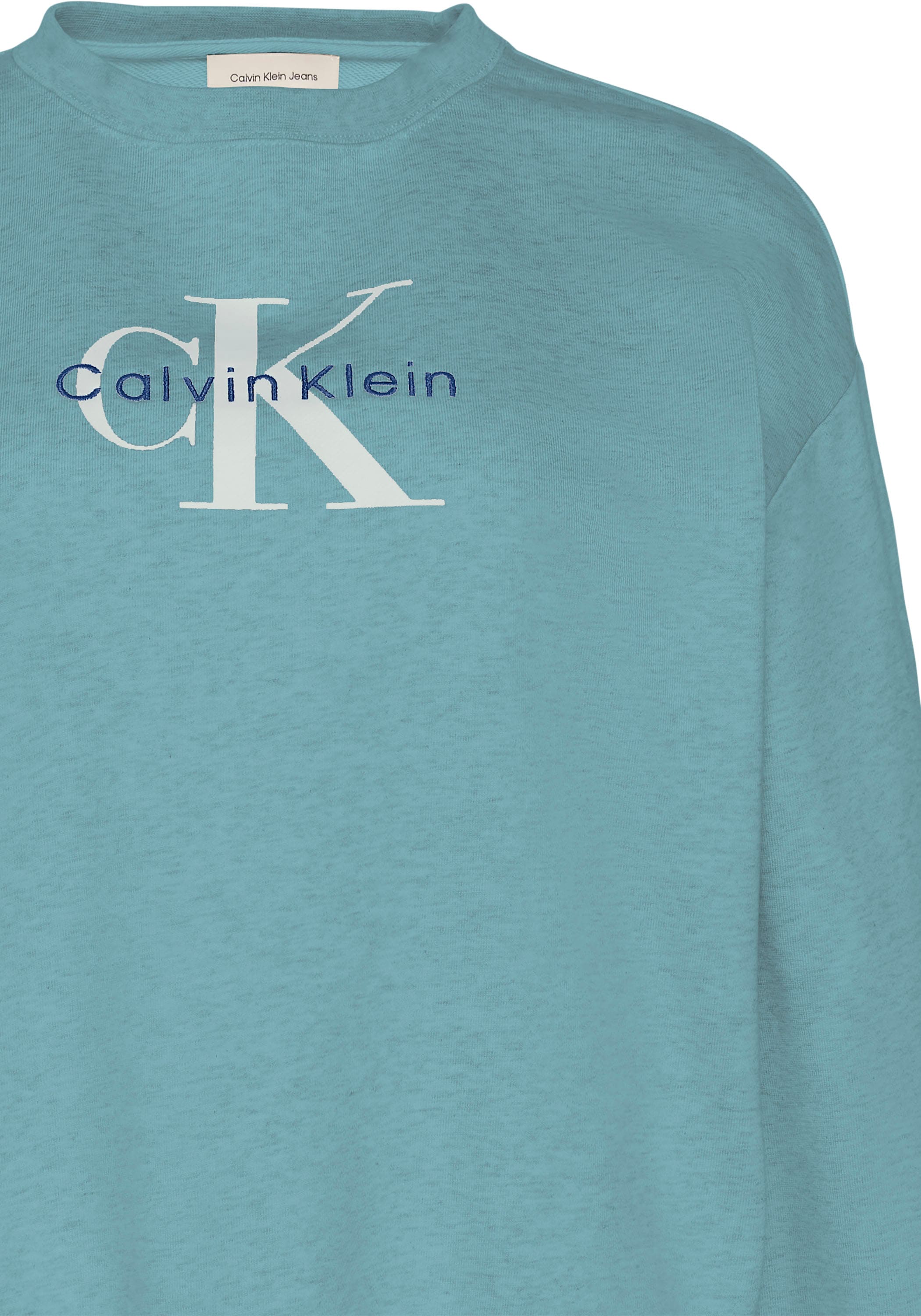 Calvin Klein Jeans Sweatshirt »LS MONOLOGO FRENCH TERRY RLXD CR«, , Logoschriftzug

