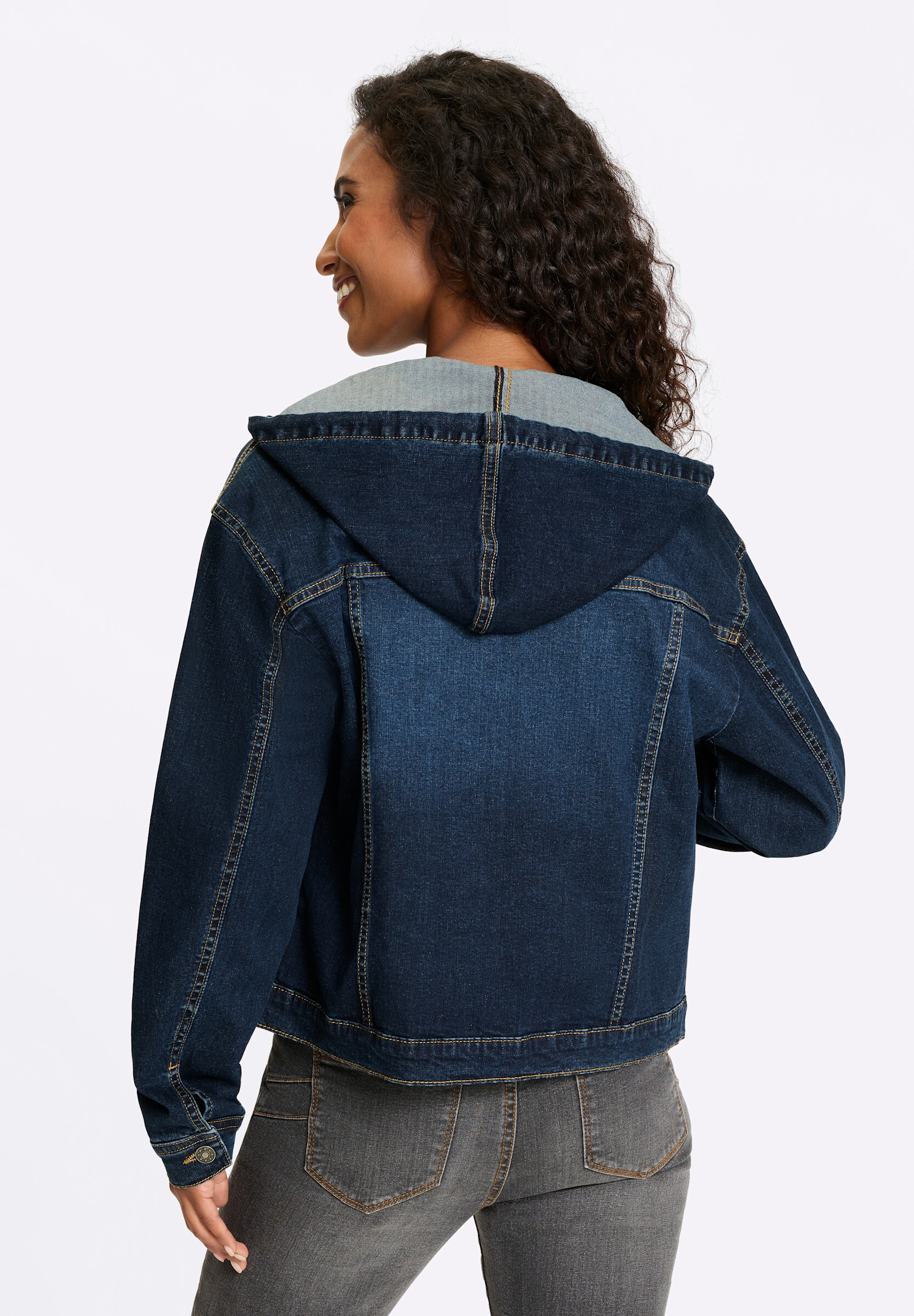 heine Jeansblazer »Jeans-Jacke Jeansjacke mit Kapuze«