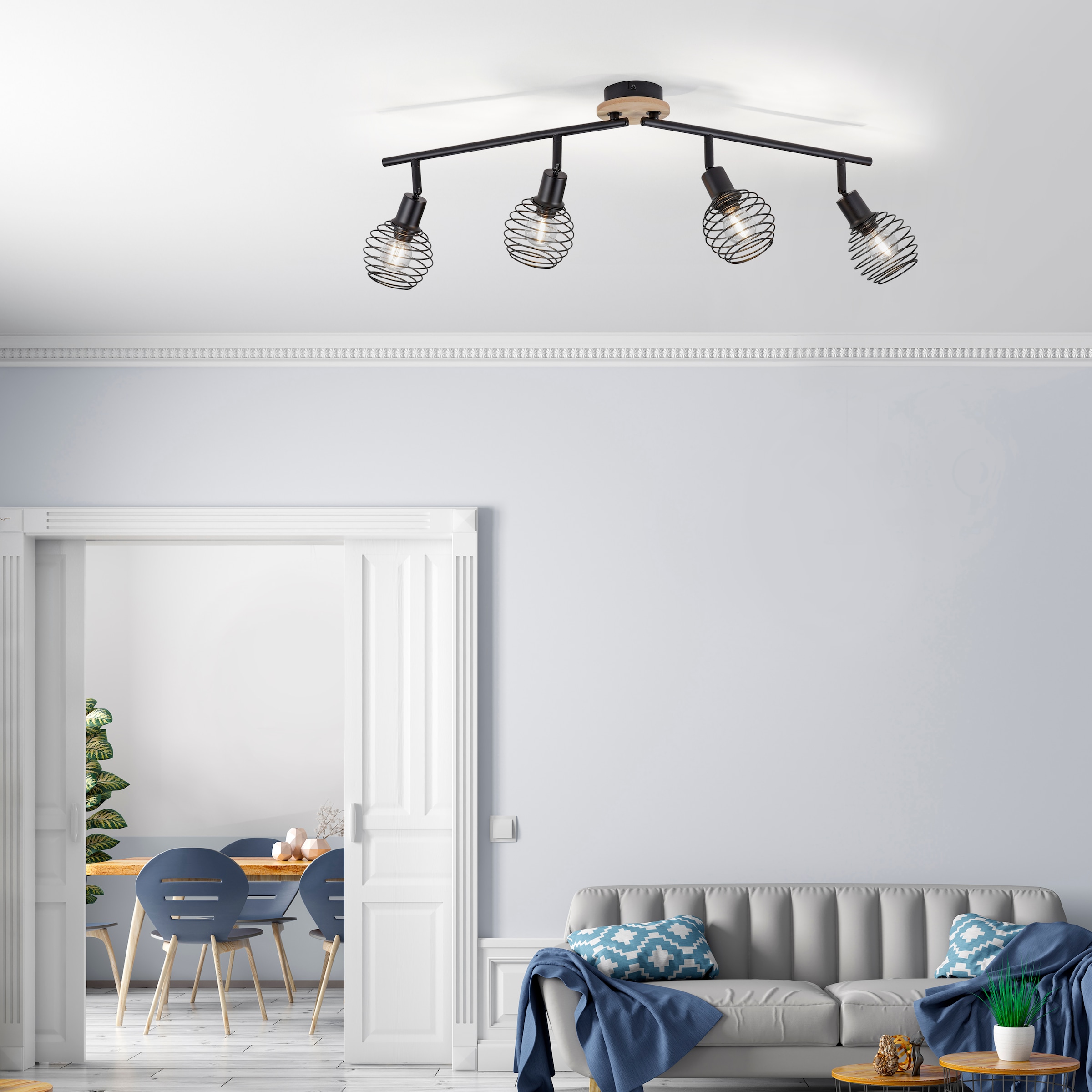 JUST LIGHT Deckenleuchte »EUGEN« E14 1 Stk. ExklusiveE14