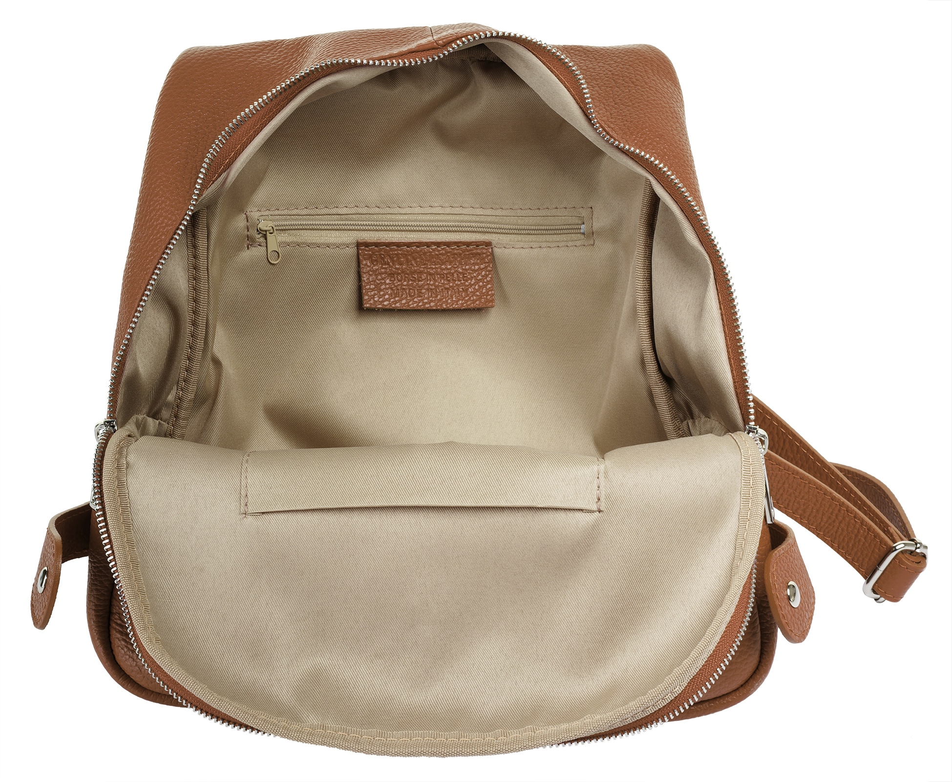 Cluty Cityrucksack, echt Leder, Made in Italy