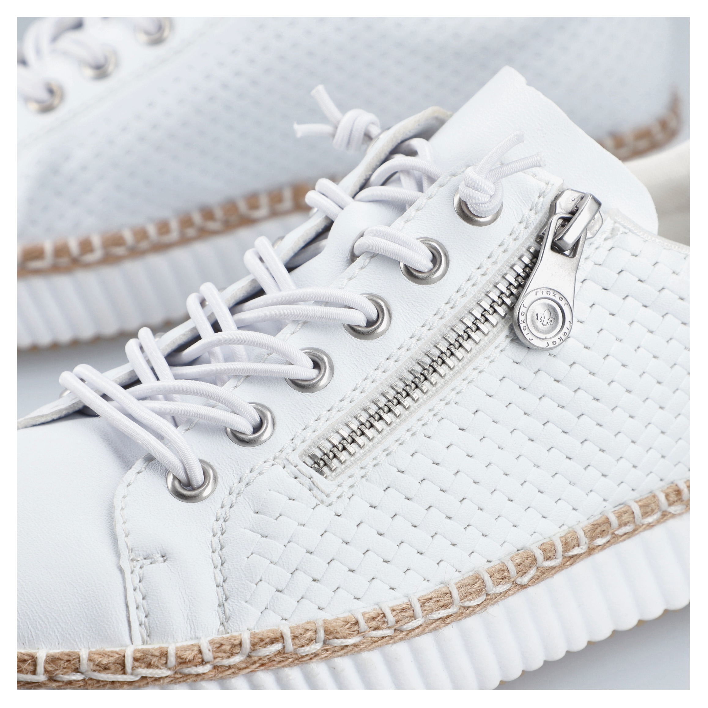 Rieker Sneaker, mit modischer Ziernaht, Freizeitschuh, Halbschuh, Schnürschuh
