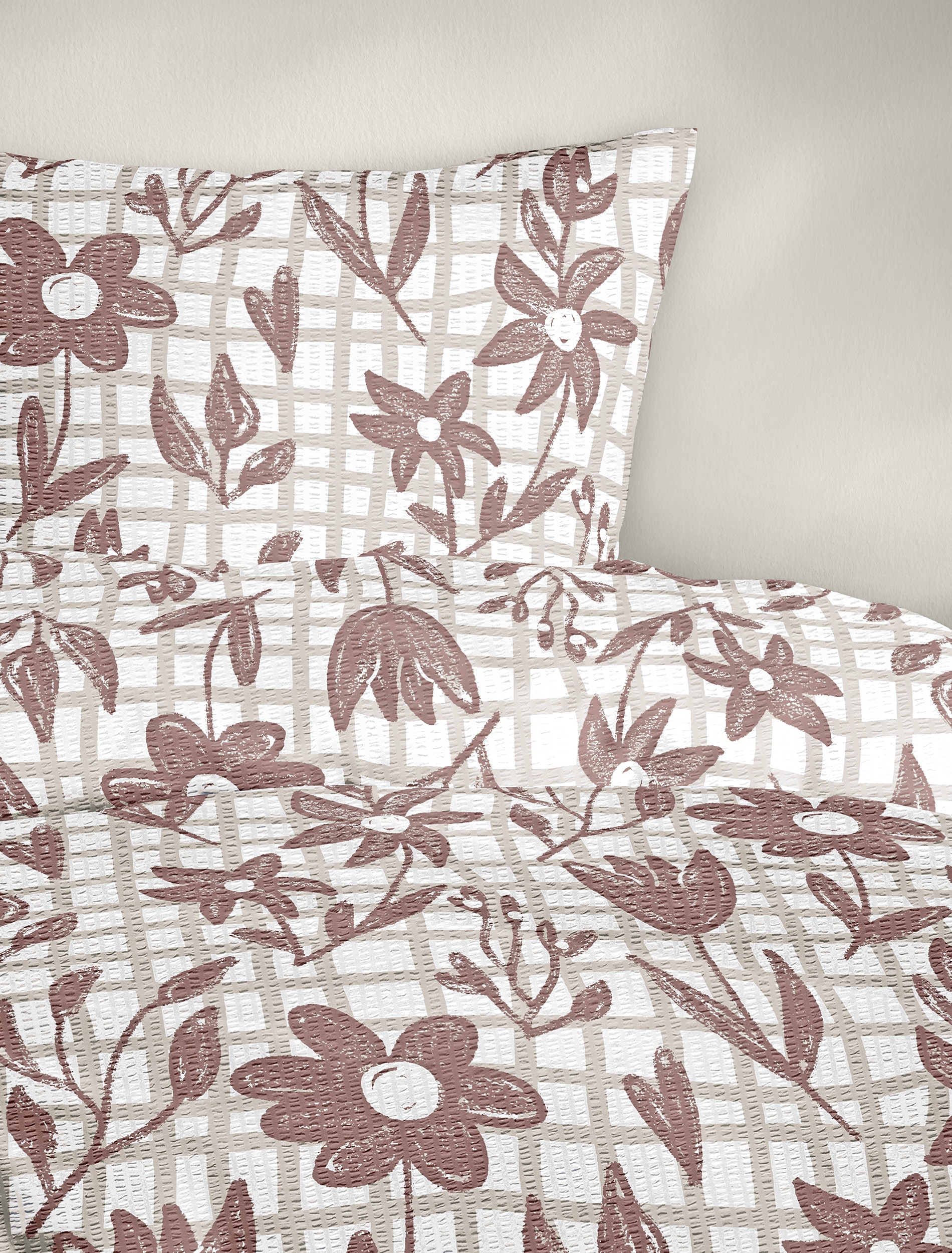 BIERBAUM Bettwäsche »Bettwäsche 4185« 2 Seersucker, 100  % Baumwolle, pflegeleicht, bügelfrei, kühlend