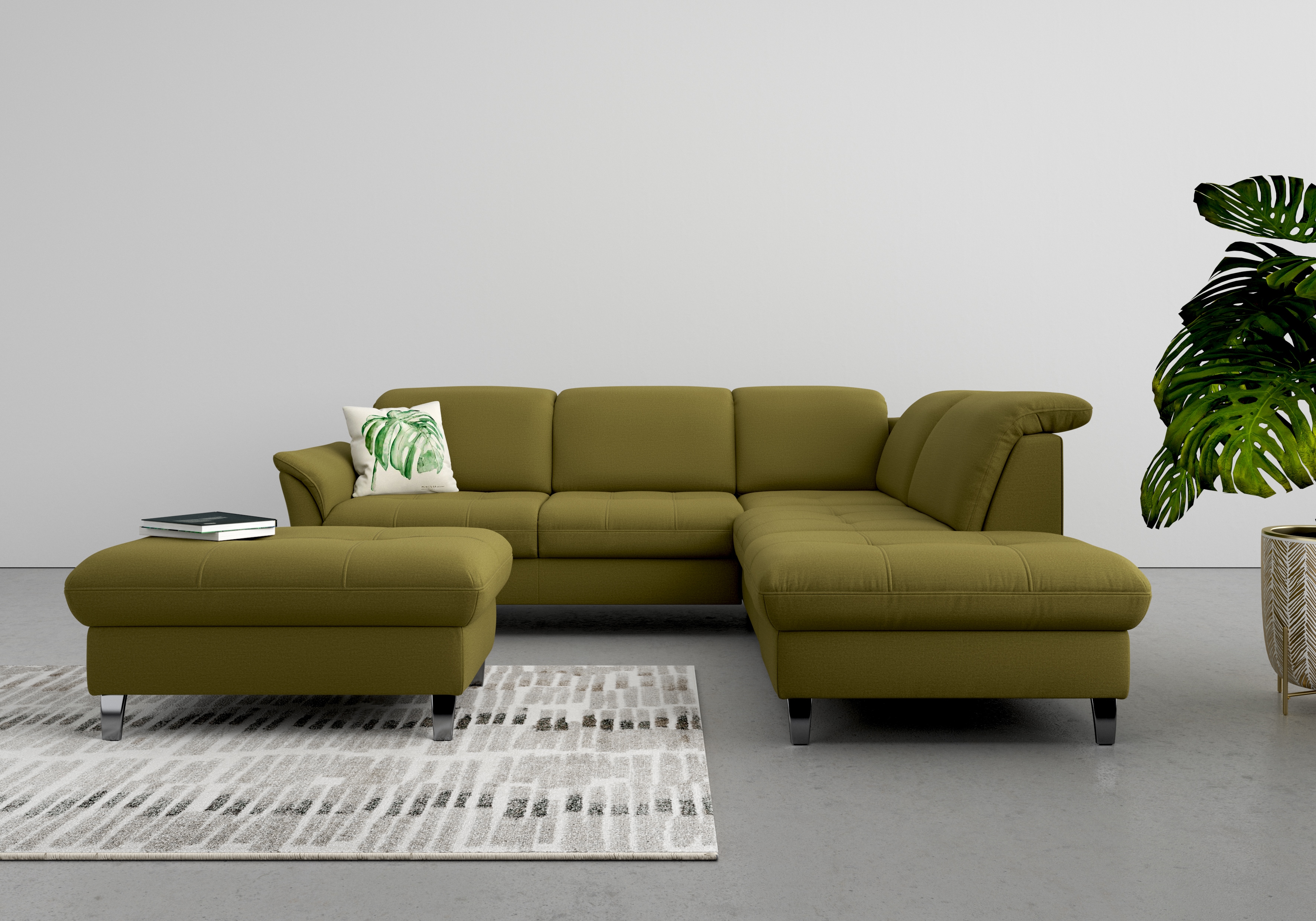 sit&more Ecksofa "Maggiore L-Form" wahlweise mit Kopfteilverstellung, Schlaffunktion und Stauraum