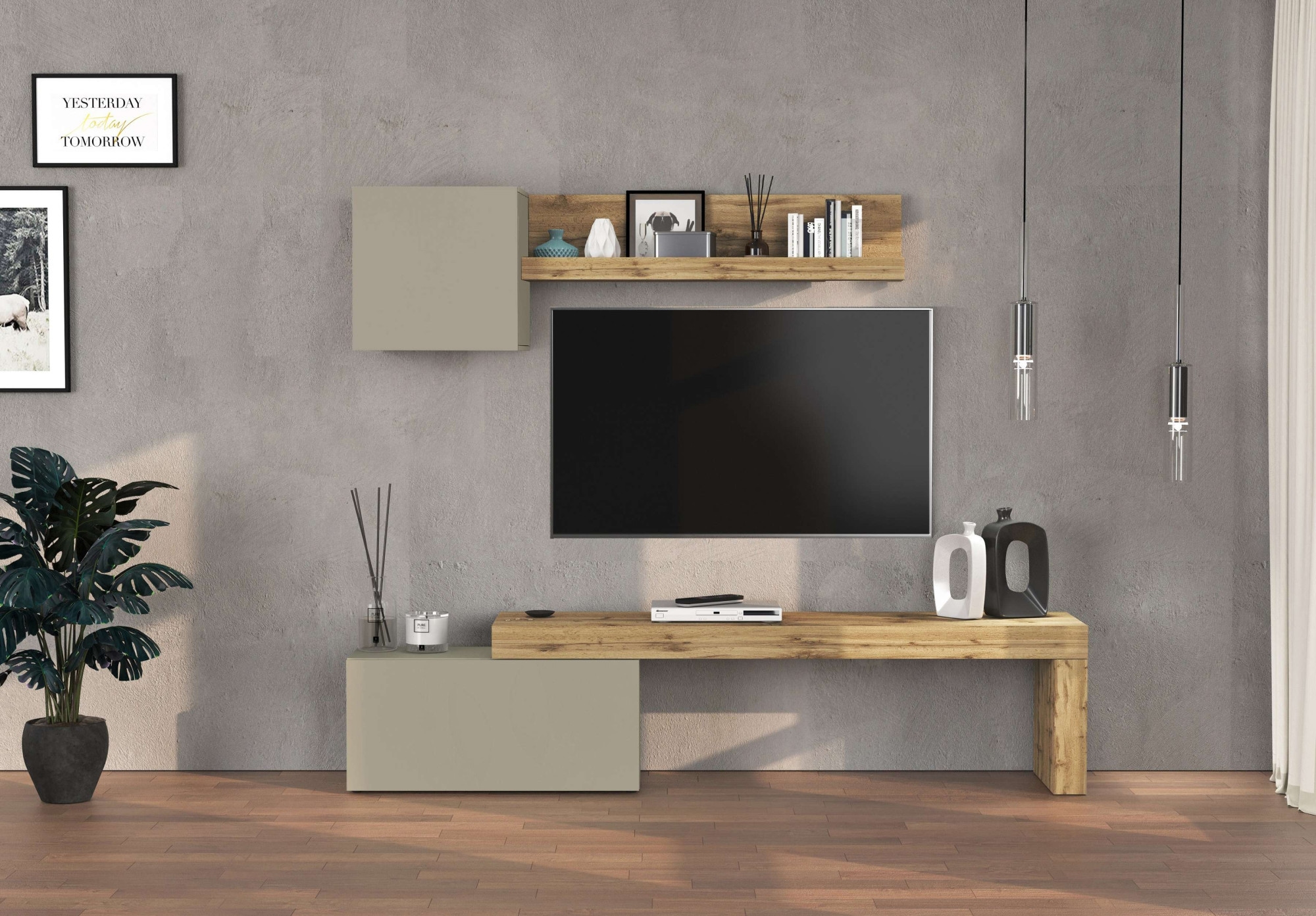 INOSIGN TV-Wand »Chronos TV-Set, Wohnwand – Elemente frei platzierbar, Made in Italy« Set, 3-er set, 3 Stk. tlg.
