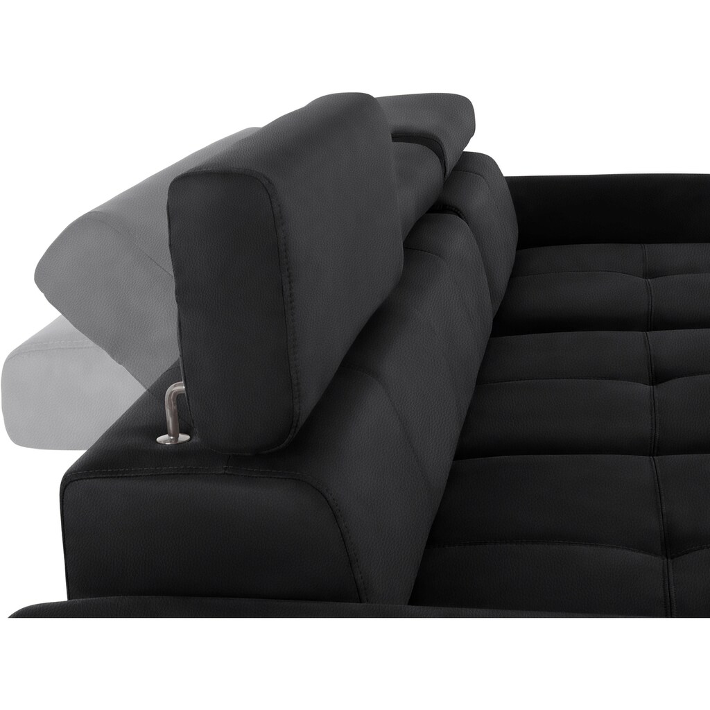exxpo - sofa fashion Ecksofa, inkl. Kopf- bzw. Rückenverstellung, wahlweise mit Bettfunktion