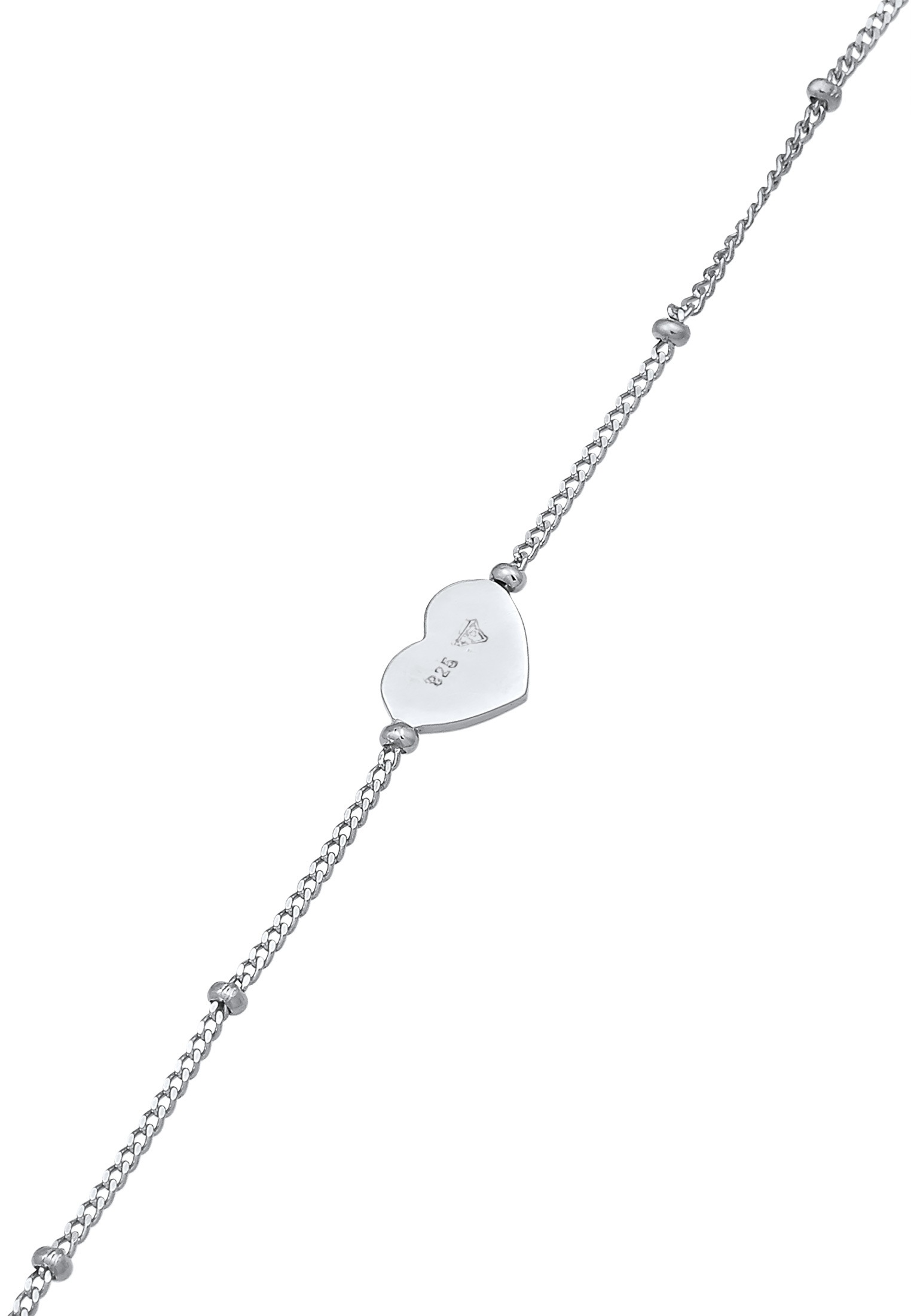 Elli Armkette »Armband Herzchen Kugelkette Liebe Romantik 925 Silber«