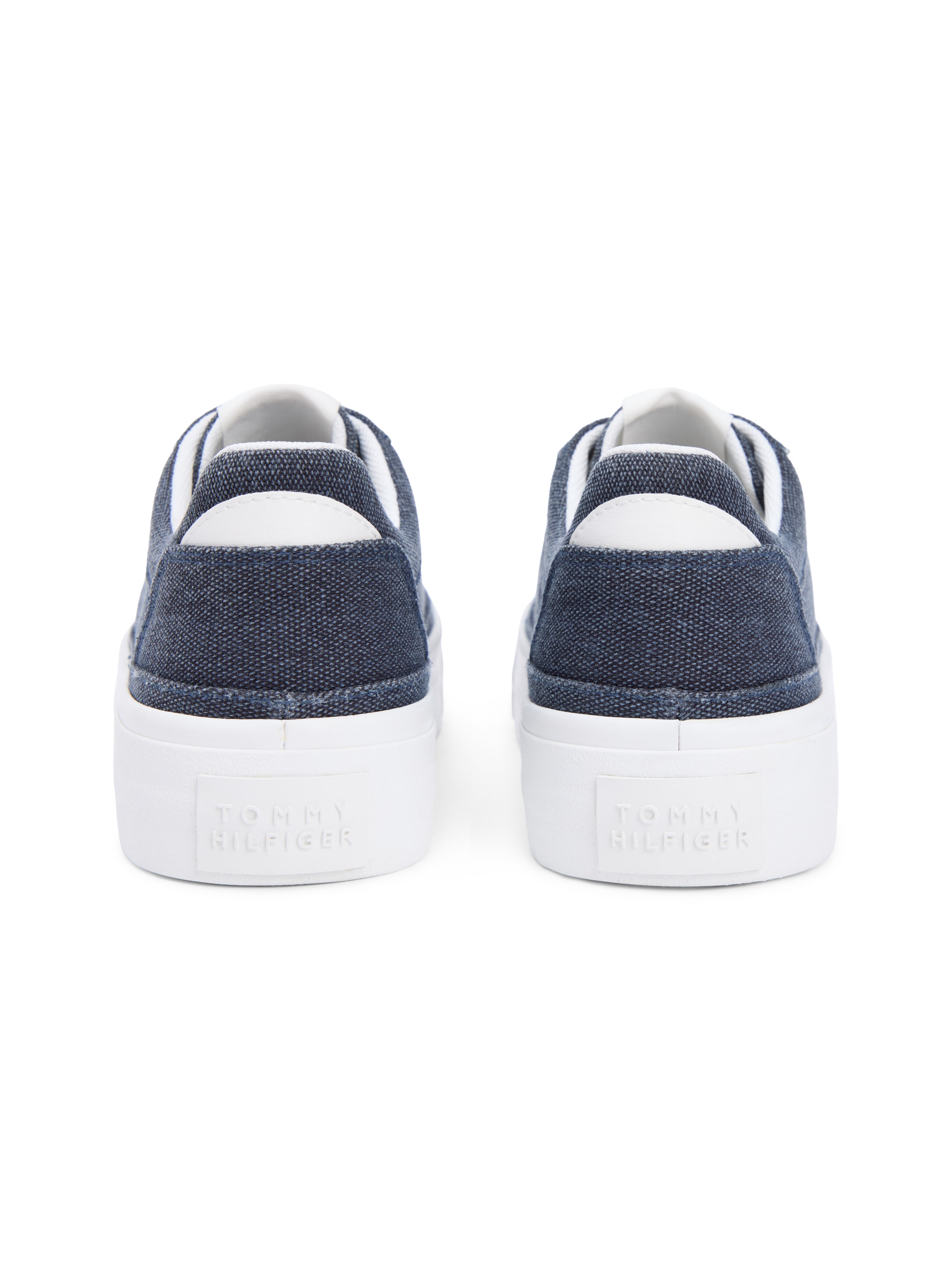 Tommy Hilfiger Plateausneaker »TH FOXING PLATFORM WASHED CANVAS«  Freizeitschuh, Halbschuh, Schnürschuh im angesagten Jeans-Look