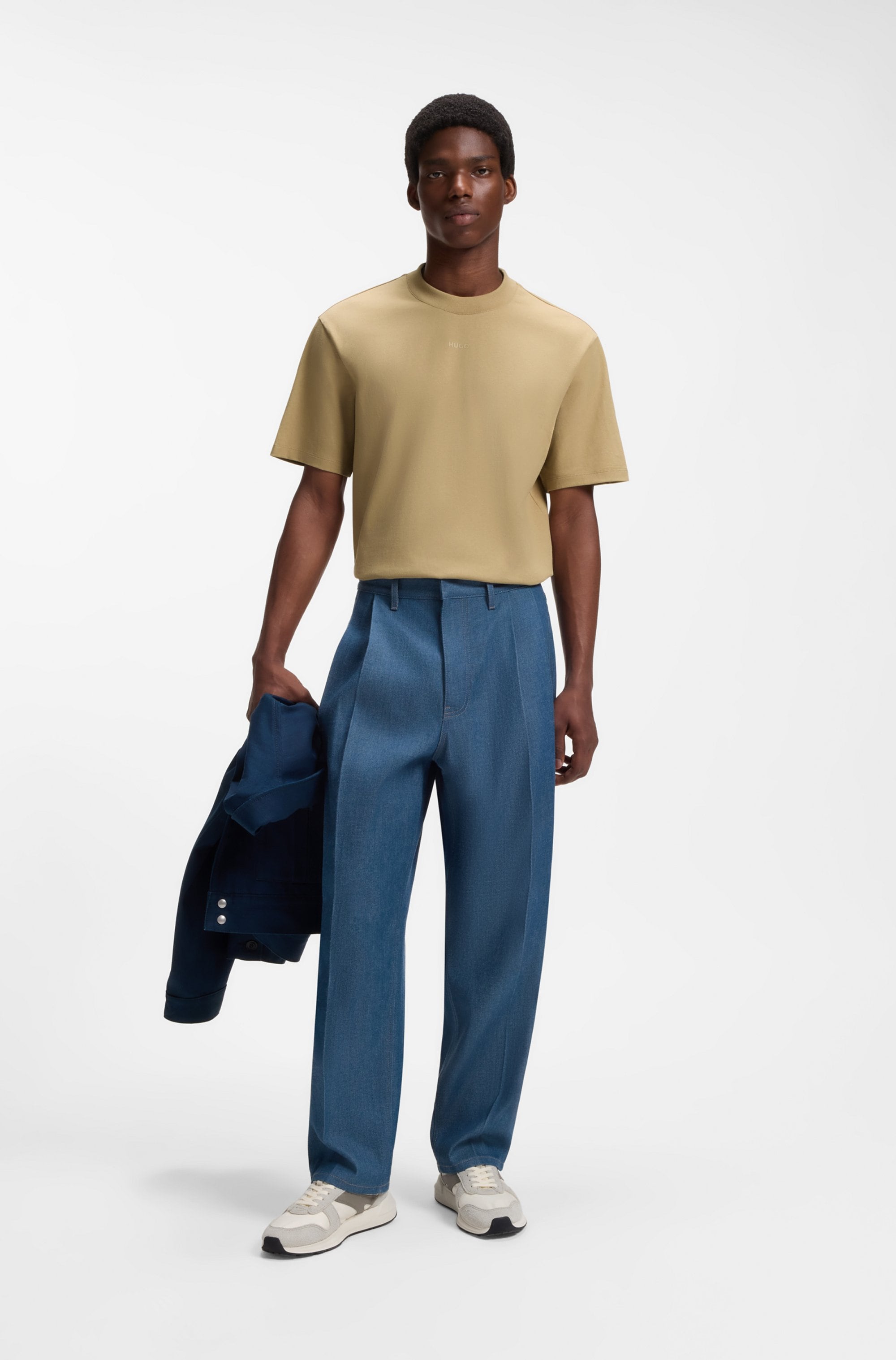 HUGO T-Shirt Rundhalsausschnitt, Relaxed Fit, Logo-Print