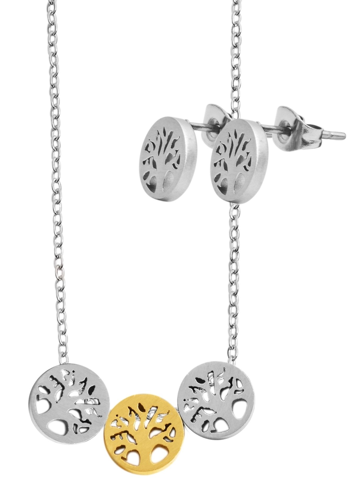 Adelia´s Gliederkette »Damen Halskette ¿ Ankerkette aus Edelstahl 43 cm«