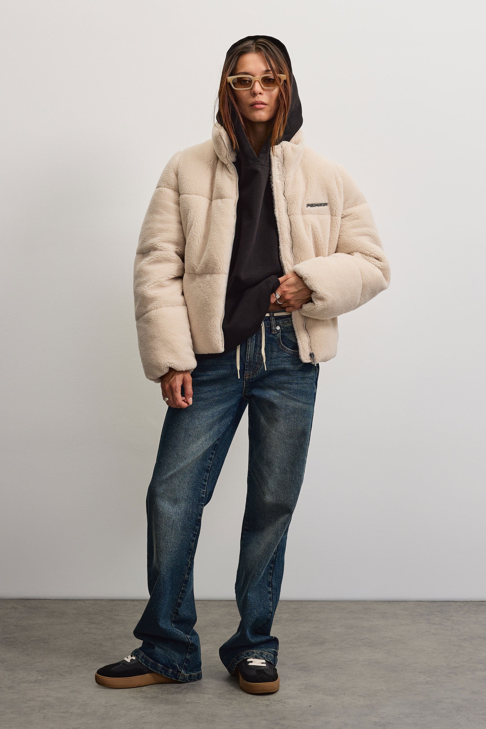 PEGADOR Steppjacke »GEORGIA TEDDY PUFFER JACKET« Kunstfaser, regular fit