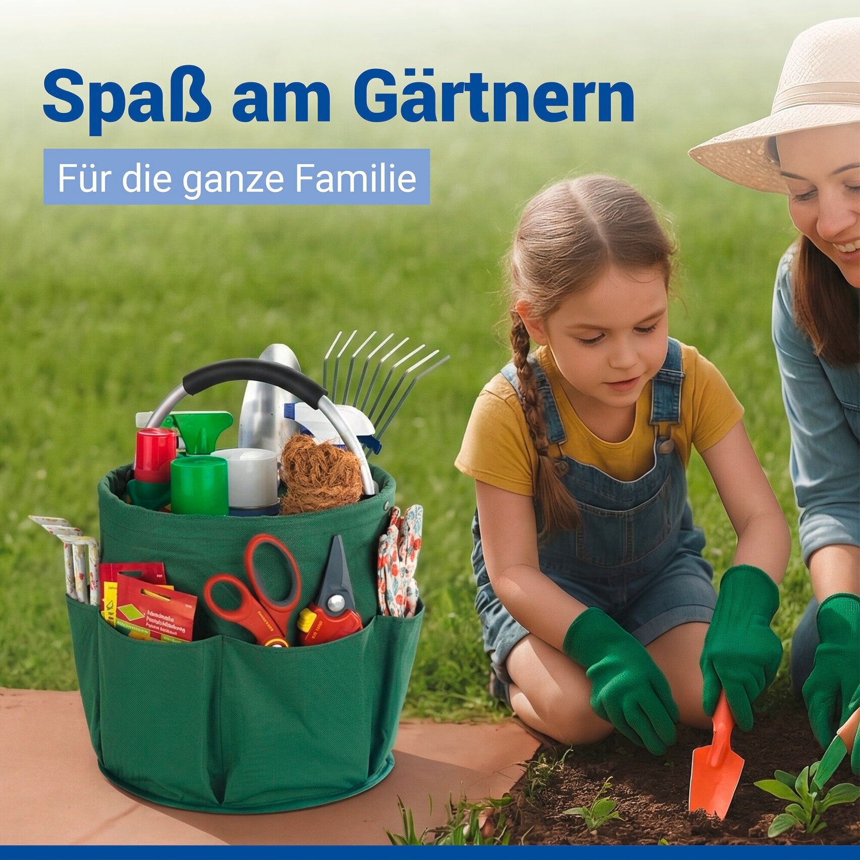 Maximex Organizer »Universal-Reinigungs-Caddy« mit 6 Außentaschen für Gartenwerkzeug, großes Hauptfach, faltbar, 16 l