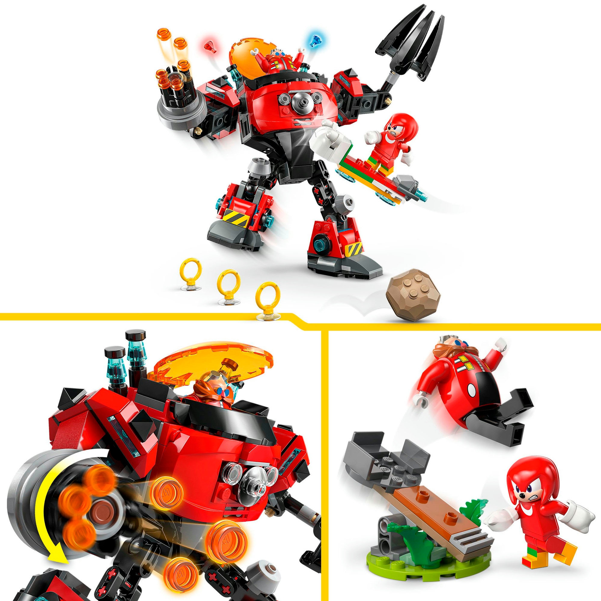 LEGO® Konstruktionsspielsteine »Knuckles vs. Dr. Eggmans Egg Crusher Mech (77005), LEGO Sonic« Made in Europe