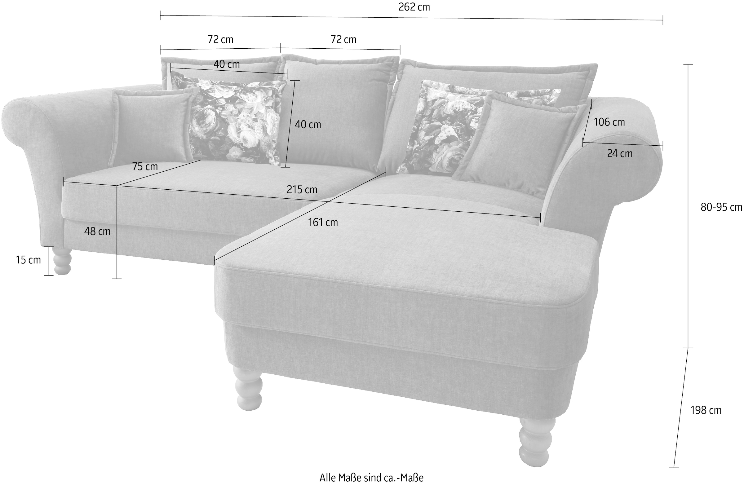 Home affaire Ecksofa »Tassilo Mega Polsterecke mit Kaltschaum im Sitz, bequem, L-Form«