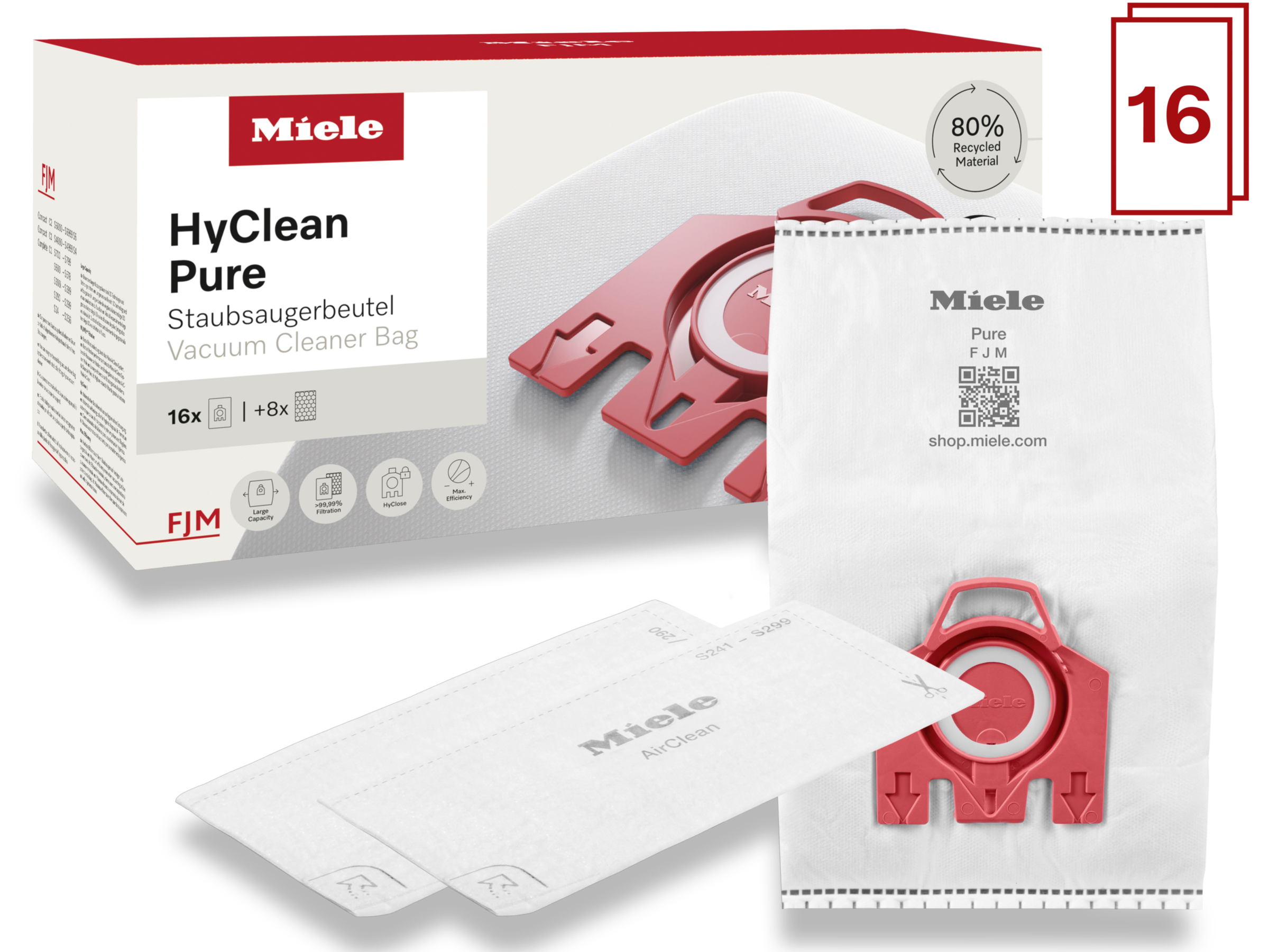Miele Staubsaugerbeutel »HyClean Pure FJM 16er Pack«