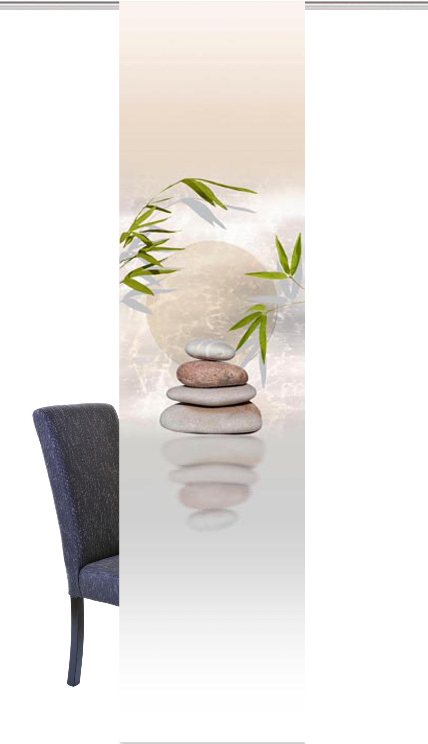 HOME WOHNIDEEN Schiebegardine »BENESSA« Klettband 1 Stk. tlg. HxB: 245x60