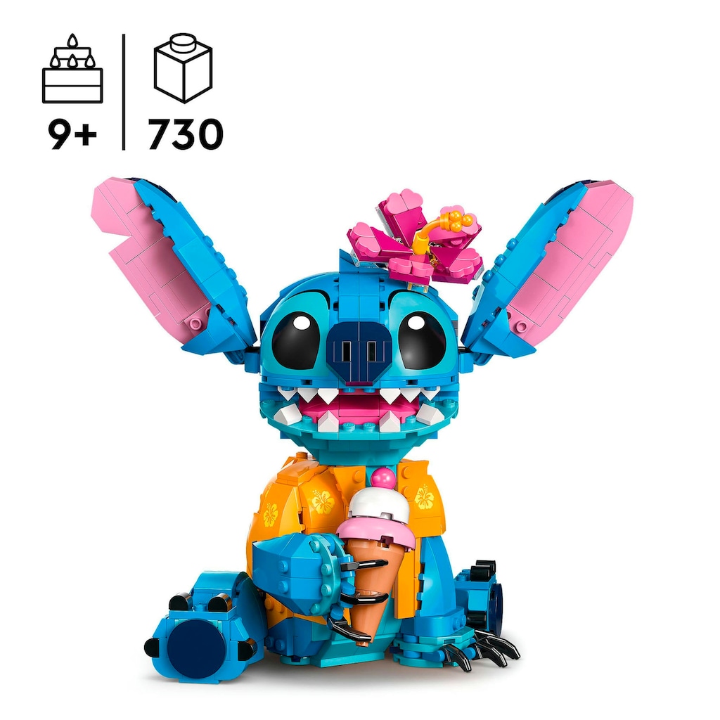 LEGO® Konstruktionsspielsteine »Stitch (43249), LEGO® Disney Classic«, (730 St.)