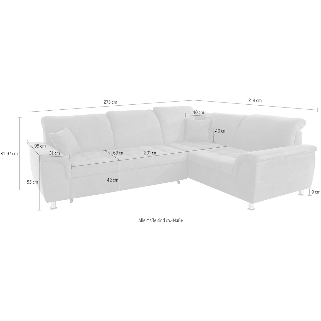 DOMO collection Ecksofa »Franzi«