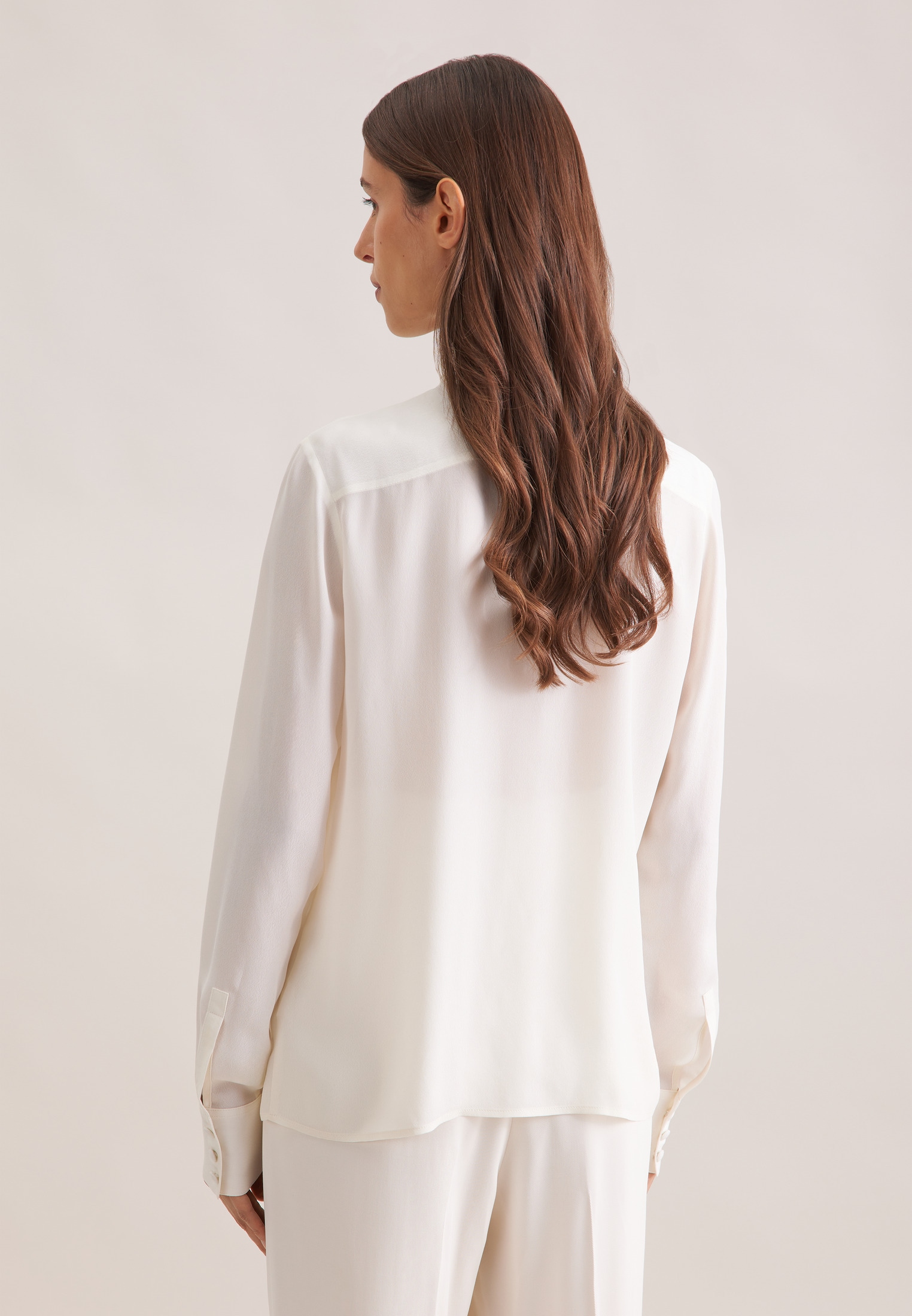 seidensticker Klassische Bluse 1/1 Binderkragen Uni