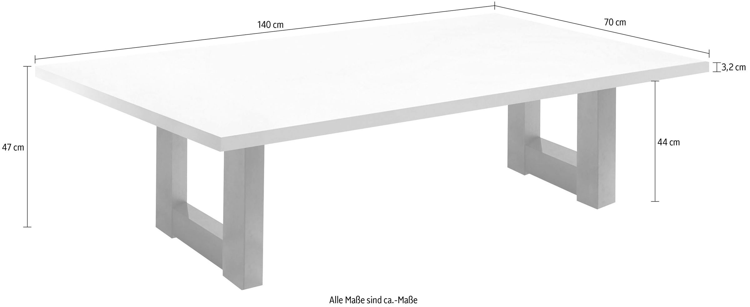 Mäusbacher Couchtisch »TOPSELLER!«, (Beistelltisch), Tisch, U-Gestell
