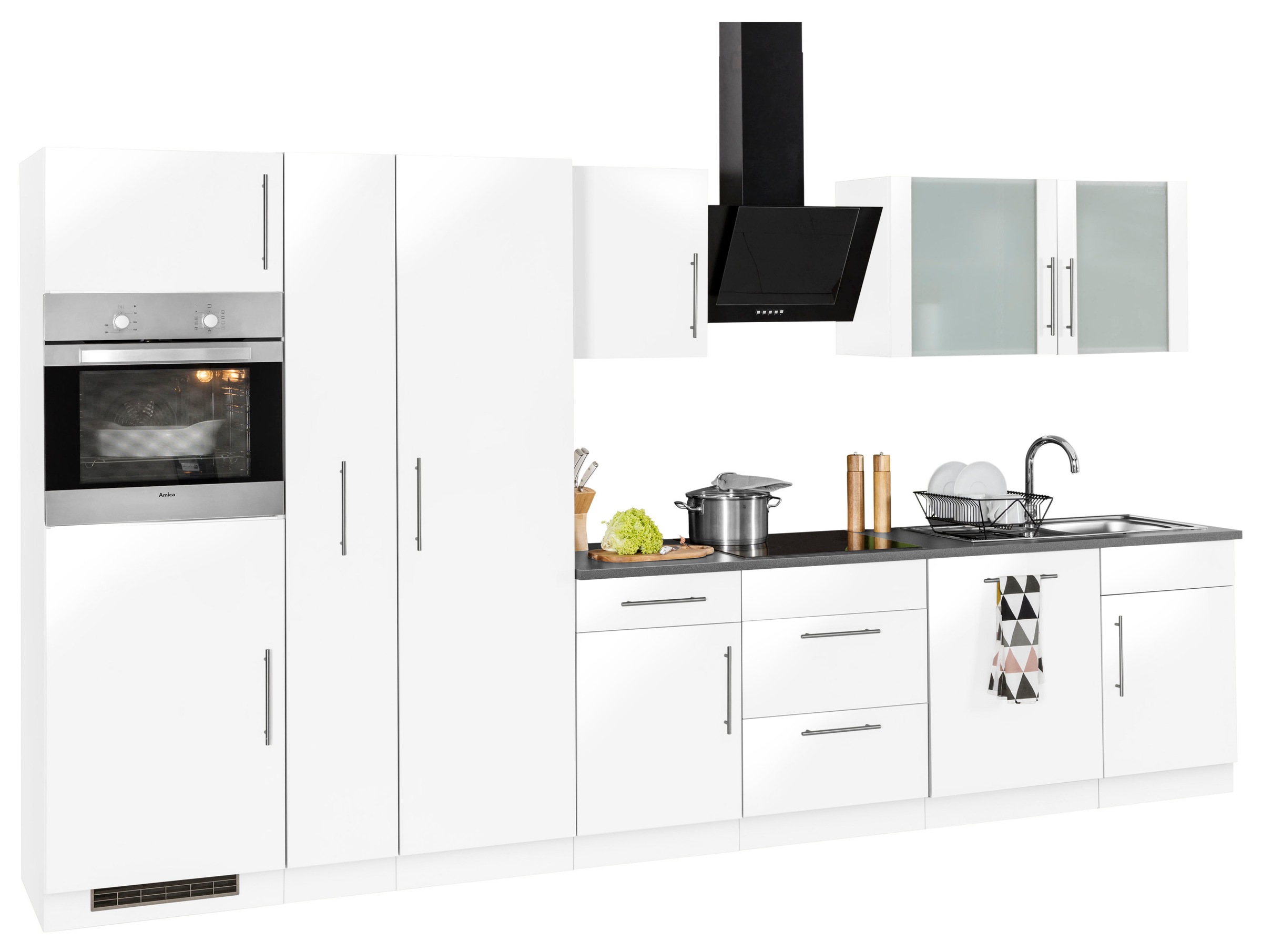 wiho Küchen Küchenzeile "Cali" ohne E-Geräte, Breite 360 cm