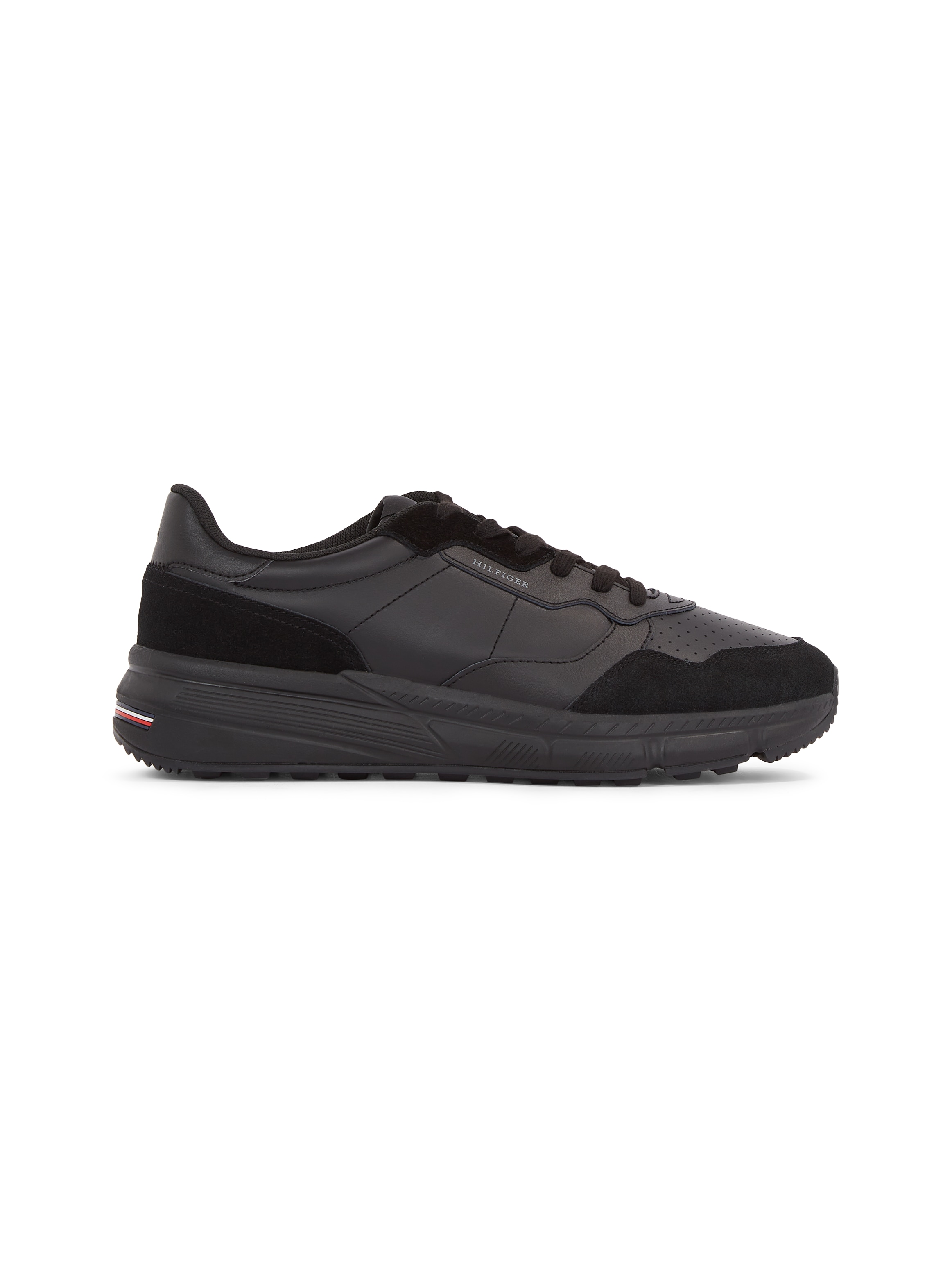 Tommy Hilfiger Keilsneaker »FASTON LTH MIX«, Freizeitschuh, Schnürschuh, Halbschuh mit gepolstertem Schaftrand
