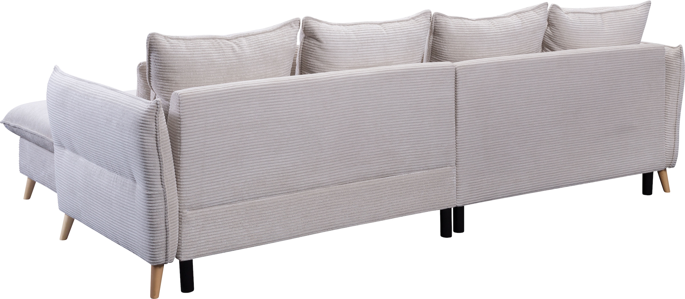 exxpo - sofa fashion Ecksofa »WALPY«, L-Form, wahlweise mit Bettfunktion und Bettkasten, in Cord