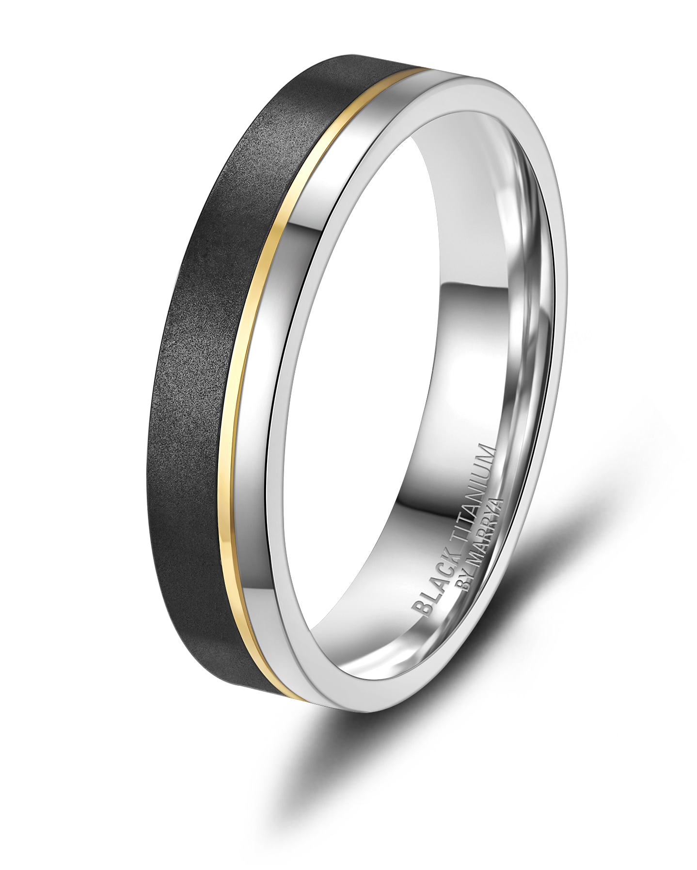 Marrya Trauring »BLACK TITANIUM by MARRYA Black Titanium - Zirkonium Ringe Trauringe Eheringe Partnerringe«