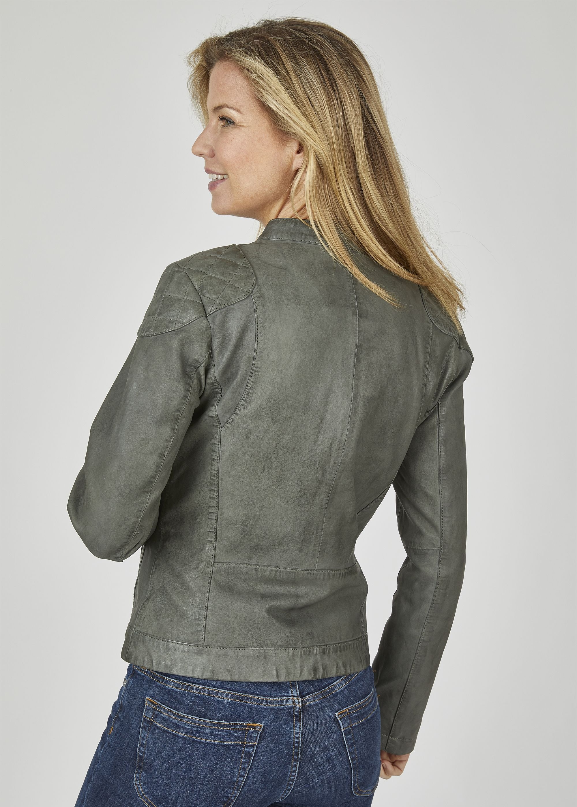 7eleven Bikerjacke »SECHLOE« ohne Kapuze mit Ziersteppungen