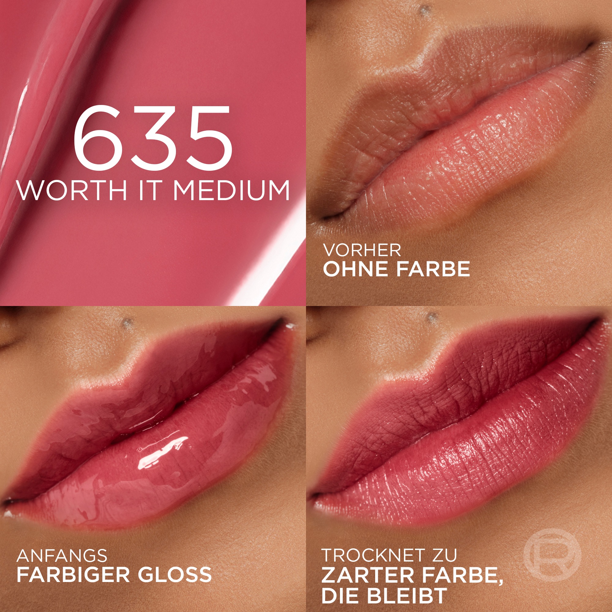L'ORÉAL PARIS Lipgloss »L'Oréal Paris Hyaluron Tint Lip Stain Serum« mit flüssiger Textur, feuchtigkeitsspendende Formel