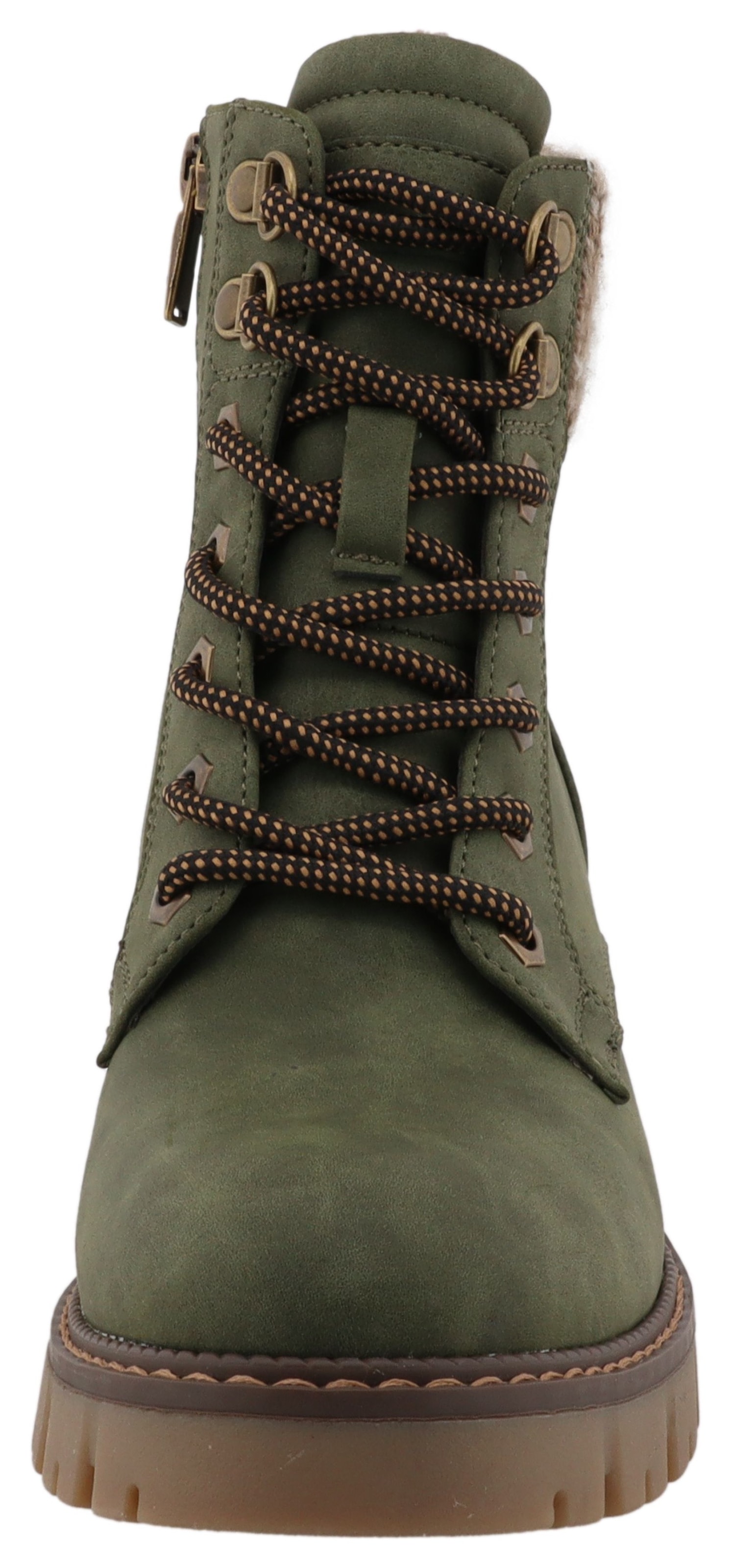TOM TAILOR Winterstiefelette  Workerboots, Stiefelette mit Blockabsatz
