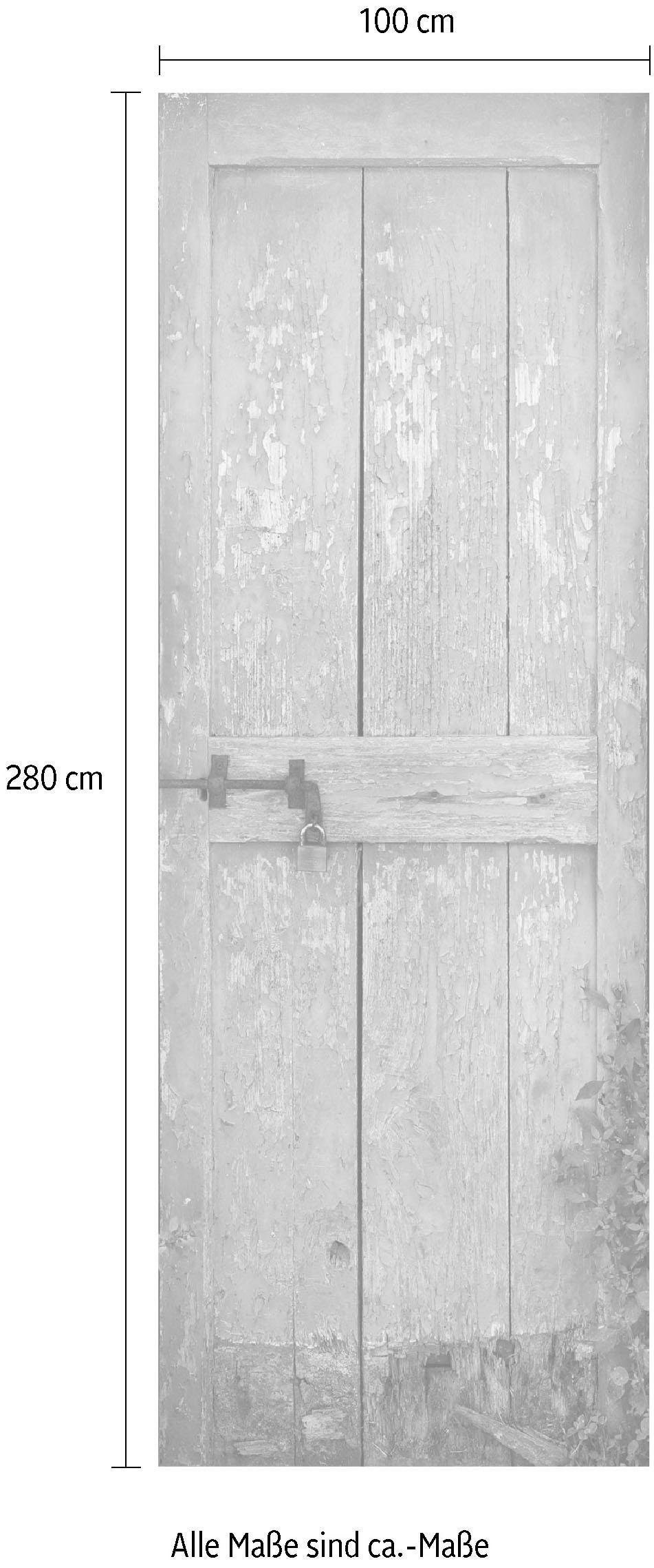 Komar Vliestapete »Digitaldruck Vlies - Gartentür - Größe 100 x 280 cm«, bedruckt, Wohnzimmer, Schlafzimmer