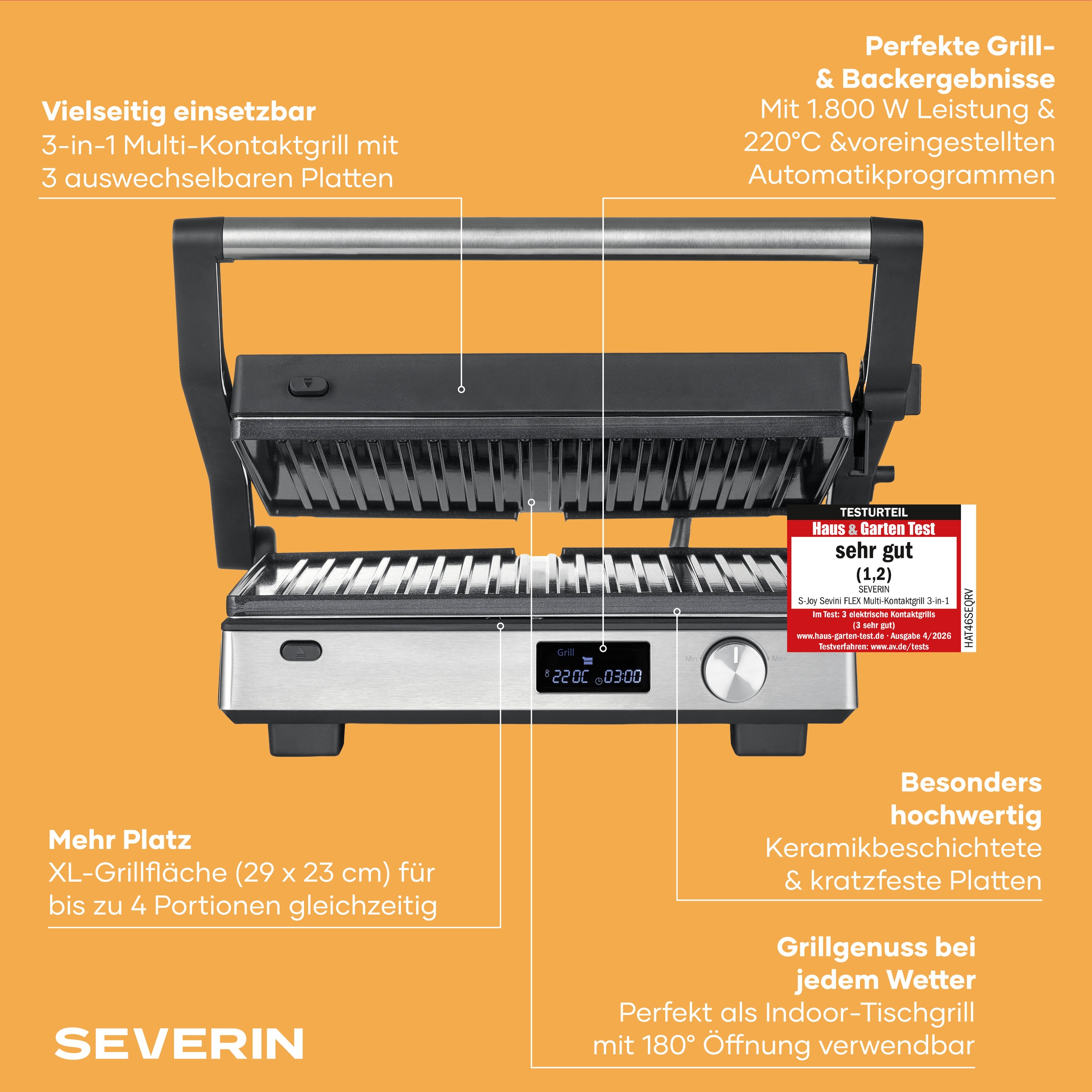 Severin Kontaktgrill »KG 2380« 2000 W