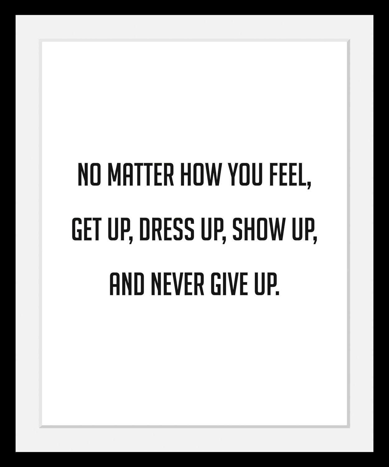 queence Bild "Motivation" Liebessprüche  Motivationsbilder  Schriftzug  Schwarz-Weiß HD Premium Poster-Druck inkl. Holzrahmen