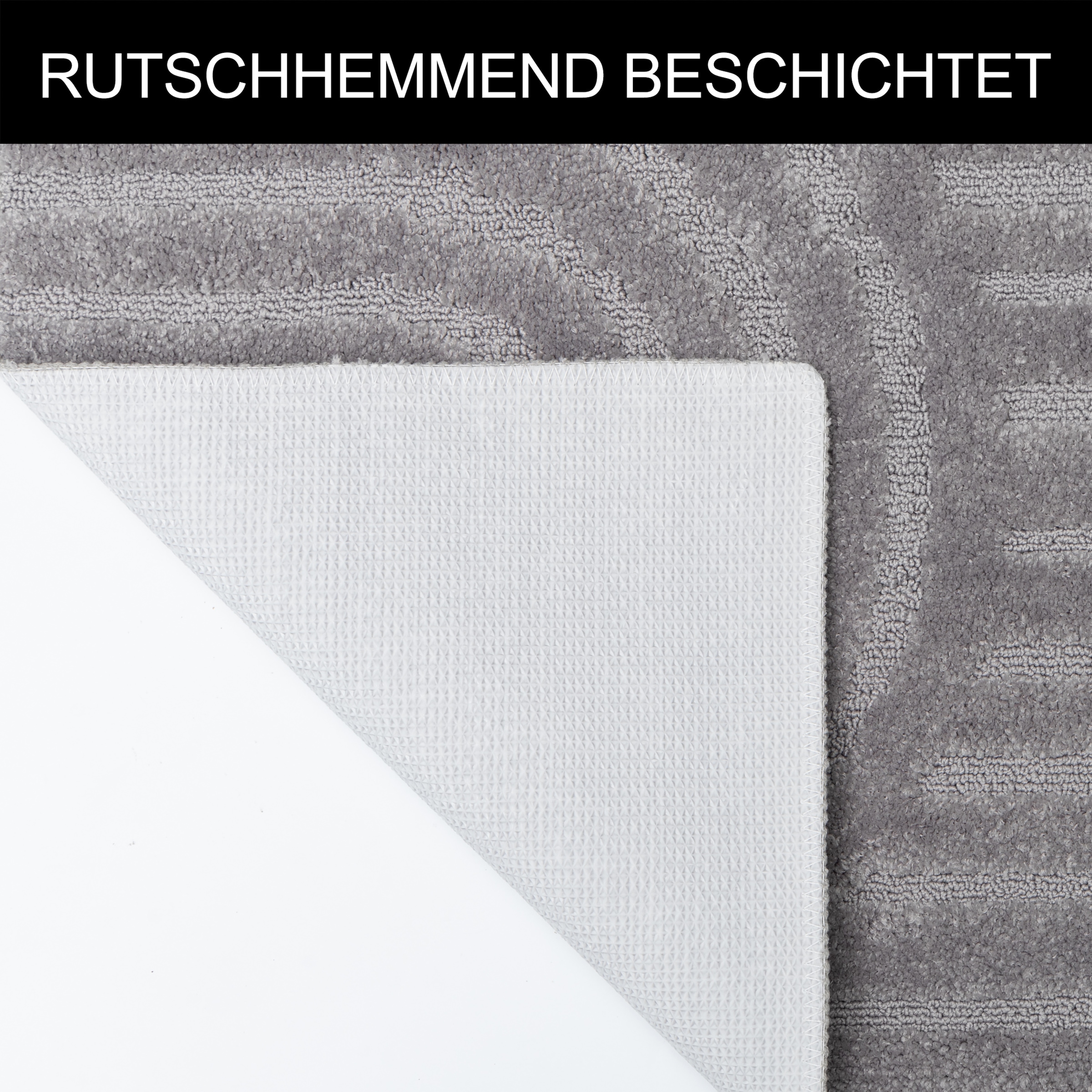 OTTO home »Zen, Badvorleger, Badezimmer Teppich, Duschvorleger« Höhe 10 mm rutschhemmend beschichtet fußbodenheizungsgeeignet | schnell trocknend Uni Farben, Hoch-Tief-Effekt, modernes Muster, Zen