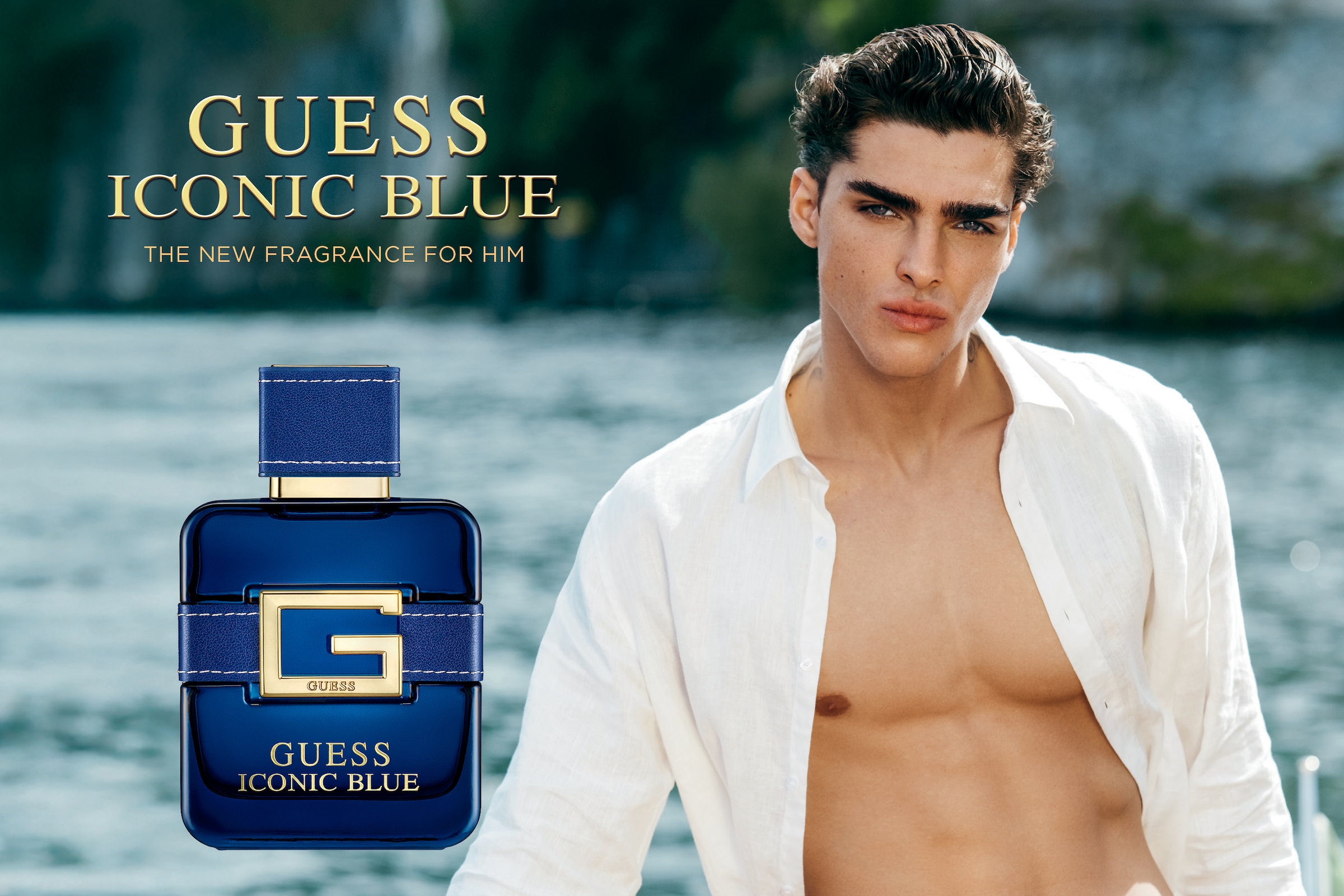 Guess Eau de Parfum »ICONIC BLUE EDP« holzig-fougère Duftcharakter, mit Meersalz
