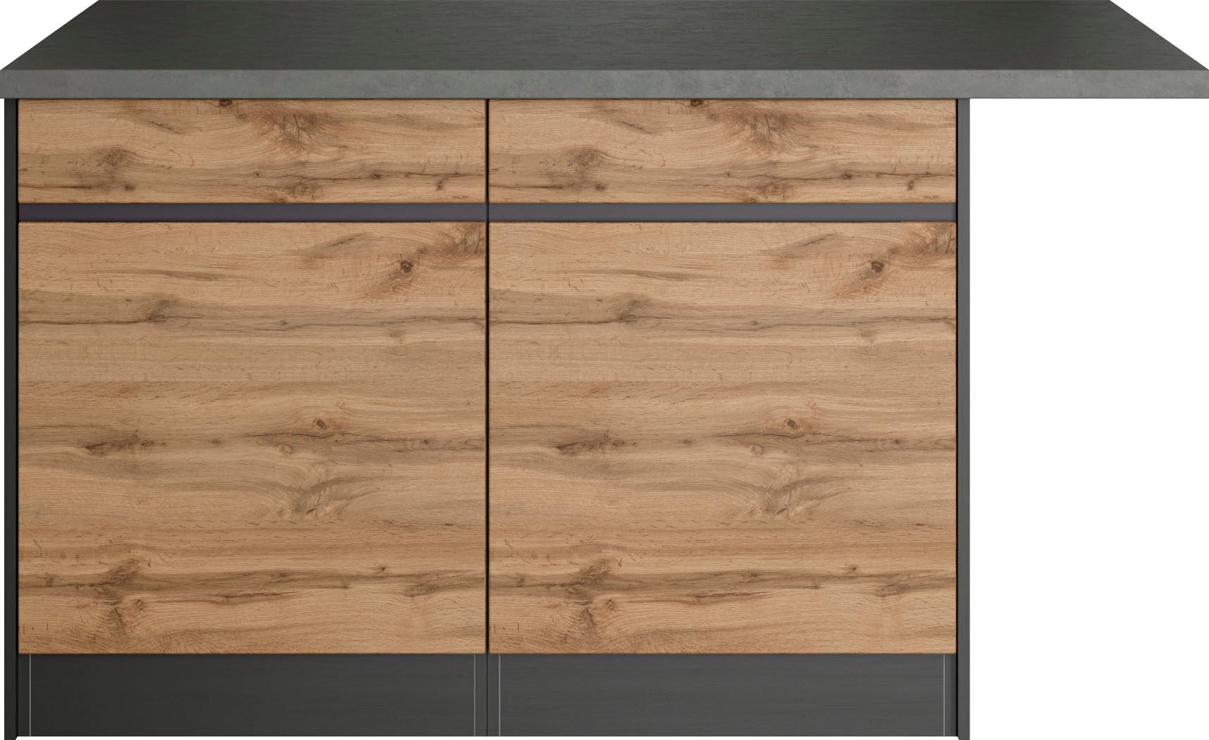 KOCHSTATION Kücheninsel »KS-Riesa«, Breite 153 cm, Tiefe 100 cm, MDF-Fronten