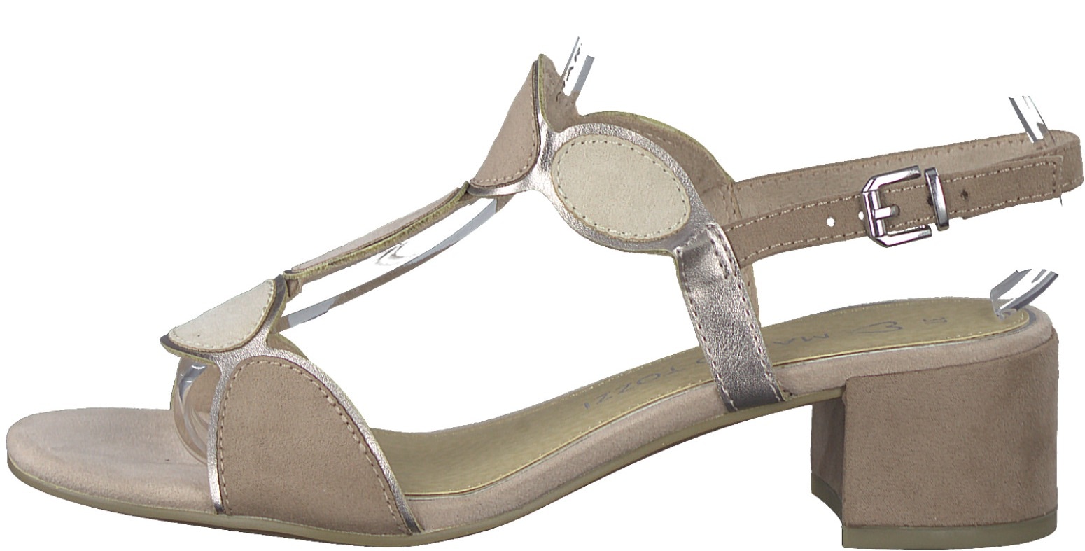 MARCO TOZZI Sandalette, Blockabsatz, Sommerschuh, Riemchensandale mit verstellbarer Schnalle