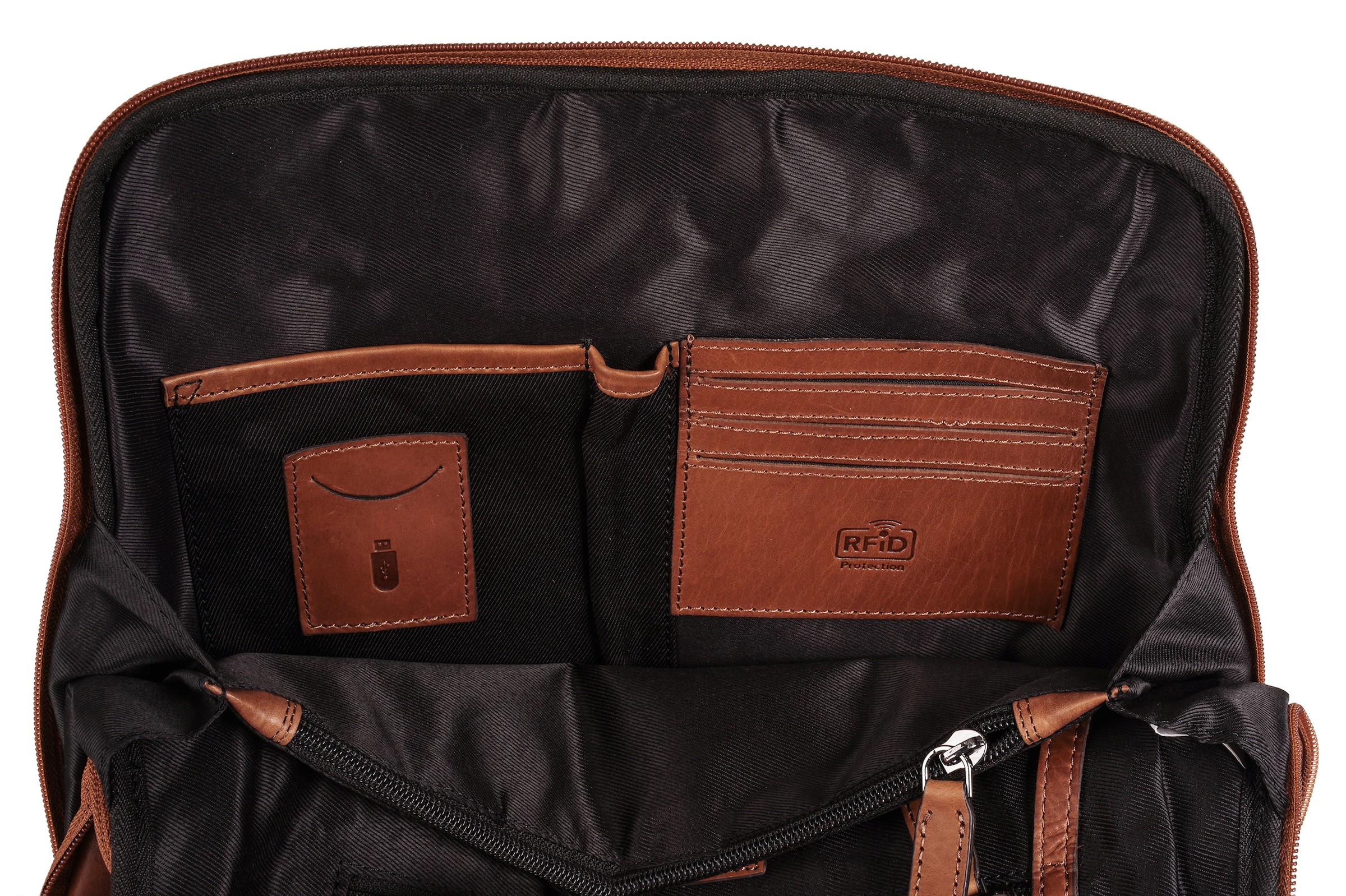 X-Zone Cityrucksack, echt Leder