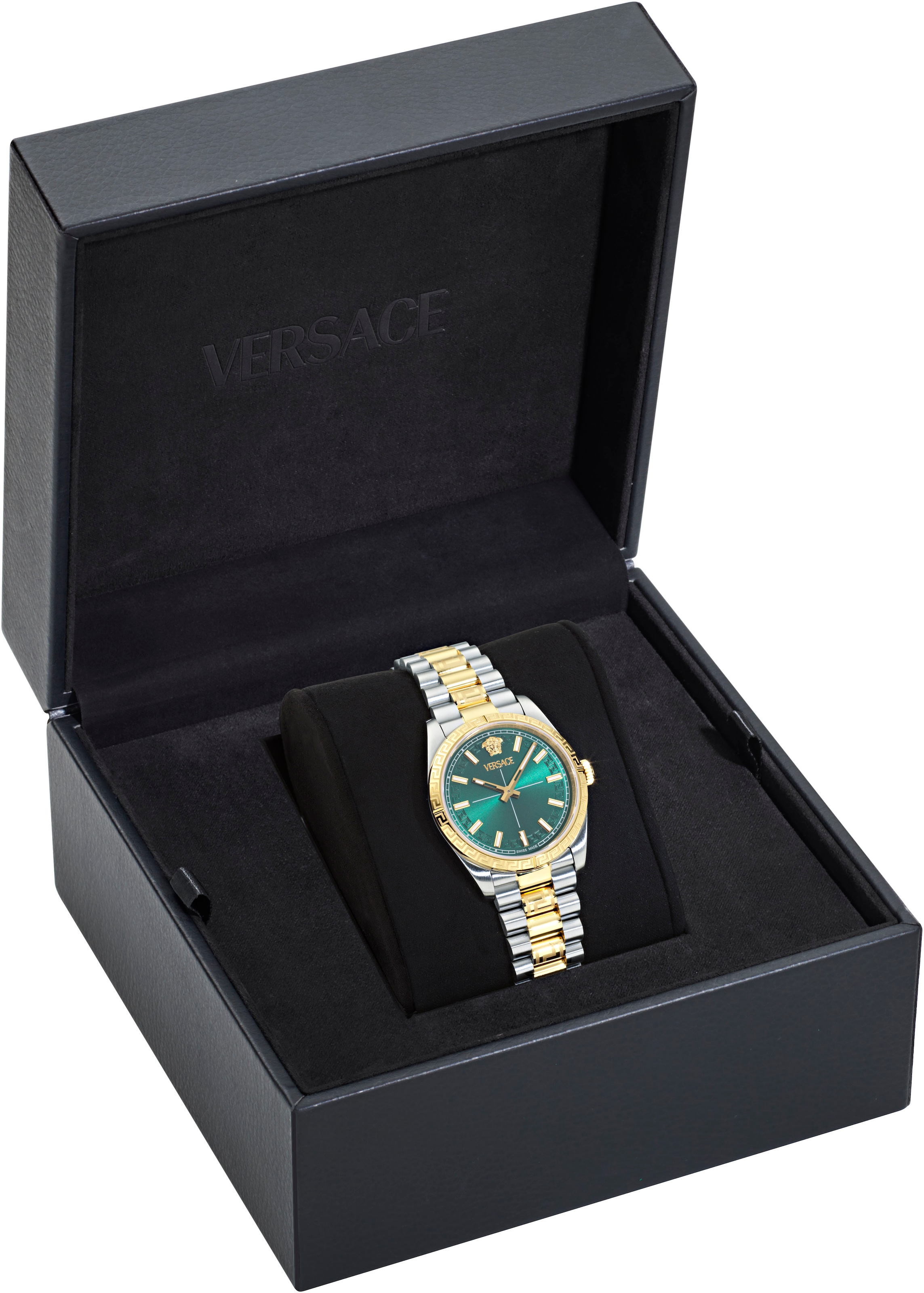 Versace Quarzuhr »MILLENYIUM LADY«, Armbanduhr, Damenuhr, Swiss Made, Edelstahlarmband, analog