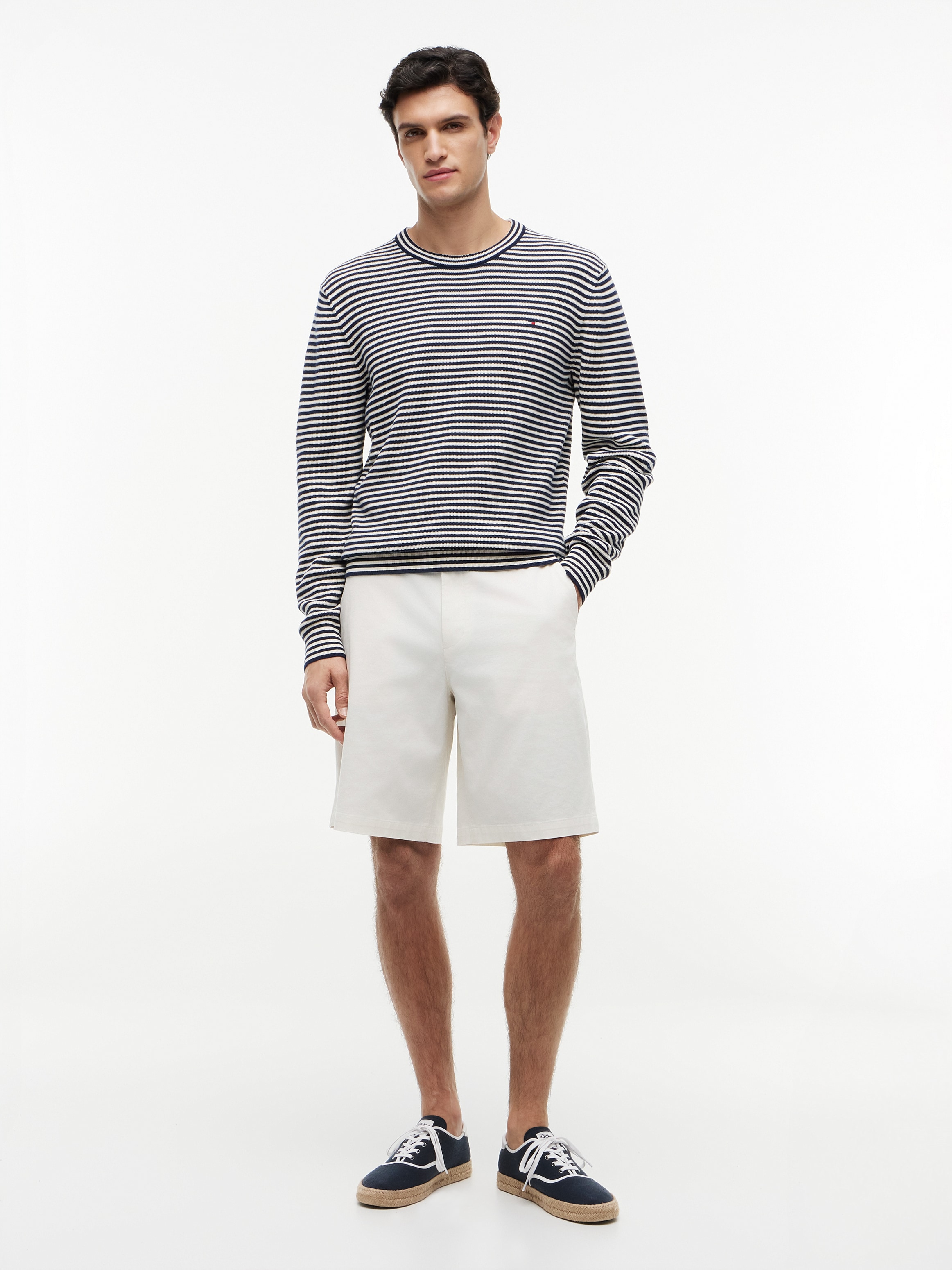 Tommy Hilfiger Strickpullover »SEASONAL STRUCTURE CREW NECK« strukturiert