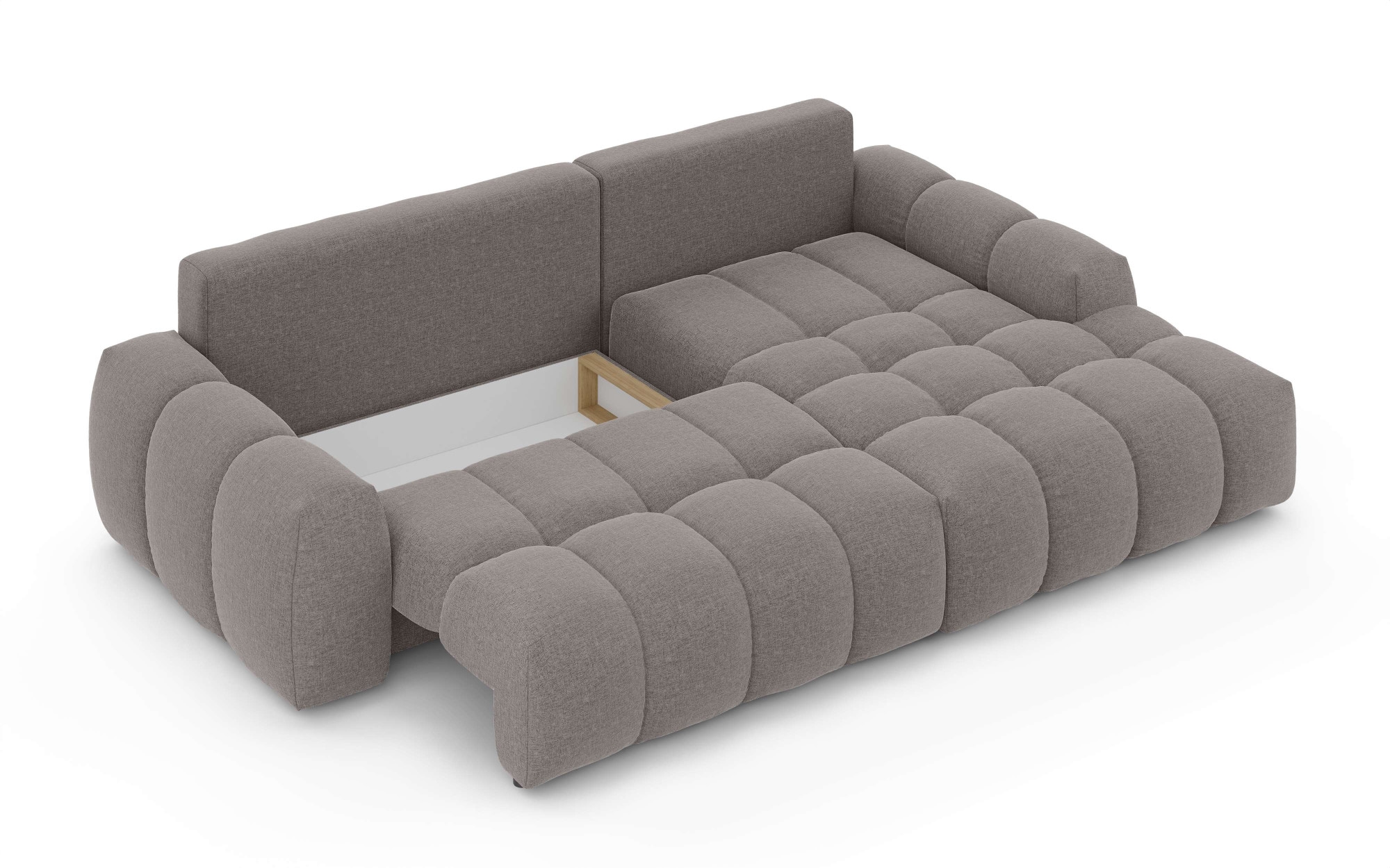 INOSIGN Ecksofa »AZITA klein optionale Schlafsofa mit Bettkasten, B/T/H: 270/166,5/84cm«, L-Form mit Wellenunterfederung, Bubble-Optik