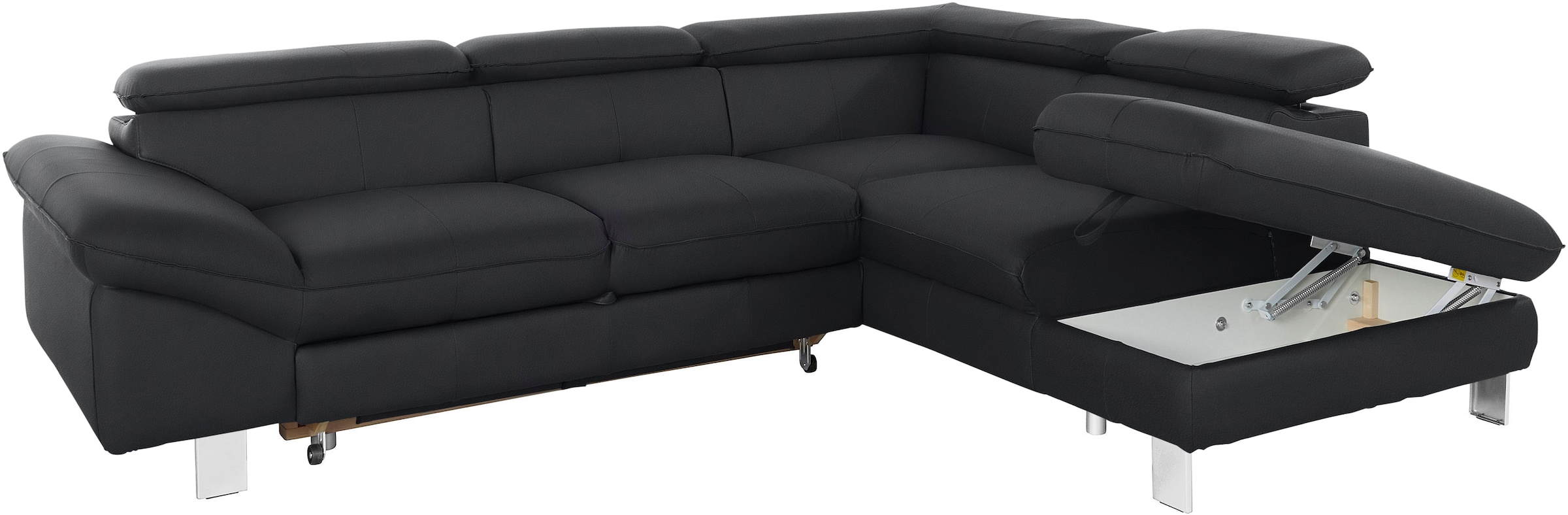 COTTA Ecksofa »Driver L-Form«, mit Kopfteilverstellung, wahlweise mit Bettfunktion & Bettkasten
