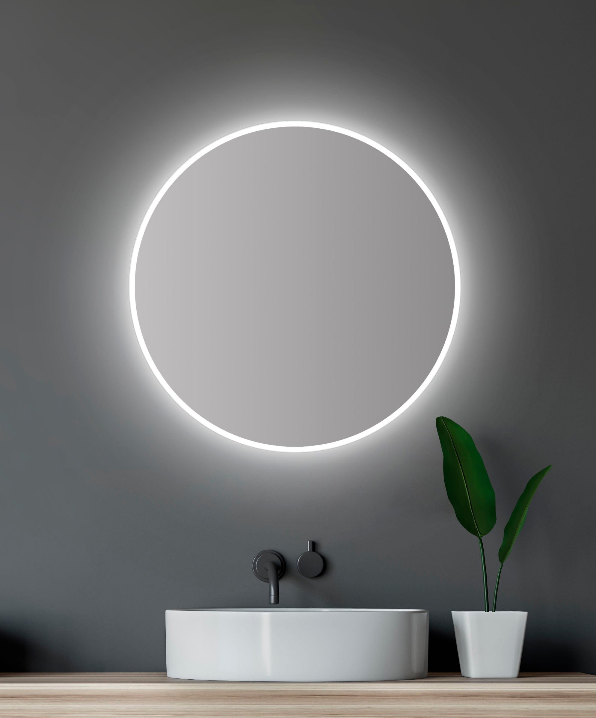 Talos Badspiegel, (1 St.), rund 60 cm - Spiegel mit Beleuchtung online  kaufen | mit 3 Jahren XXL Garantie | Wandspiegel