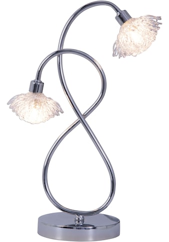 näve LED Tischleuchte »Flower«, 2 flammig-flammig, klare blütenförmige Schirme, 2flg.,... kaufen