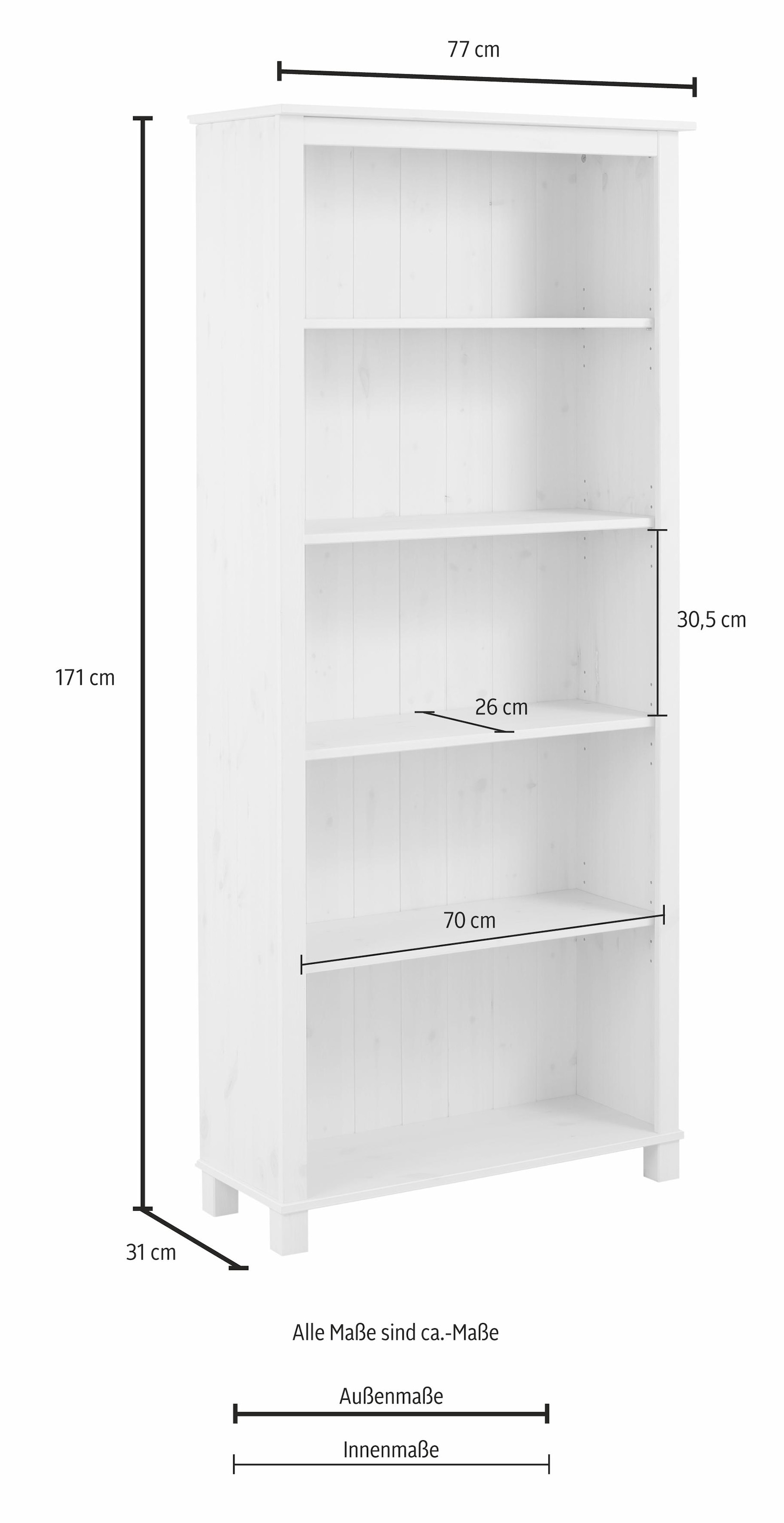 Home affaire Regal »Pivo«, aus massivem schönen Kiefernholz, Höhe 171 cm