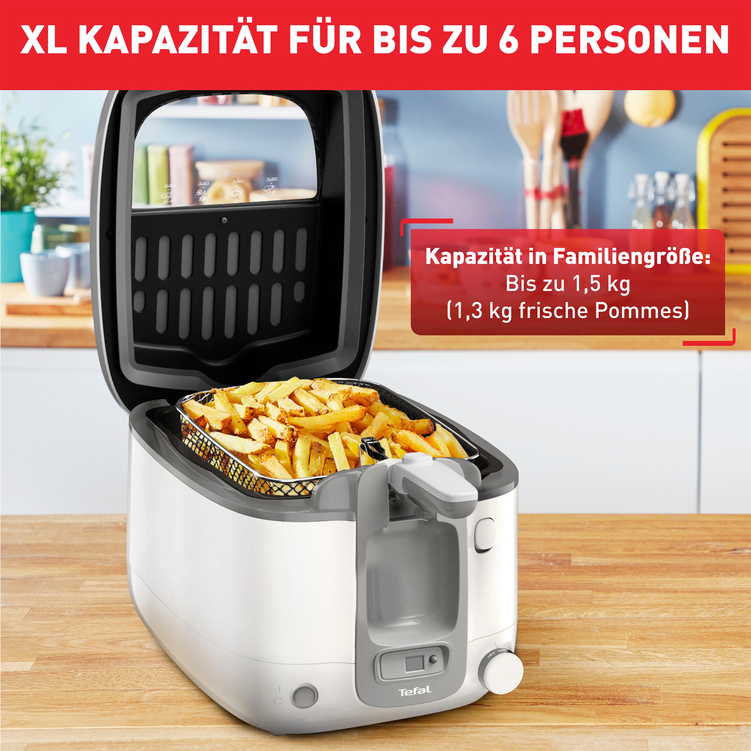 Tefal Fritteuse »FR3141 Super Uno«, 1800 W, Fassungsvermögen 2,2 l, große Kapazität, Timer
