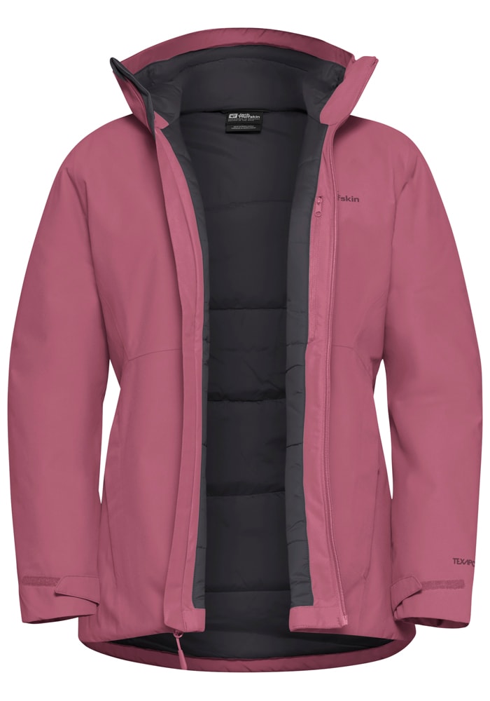 Jack Wolfskin Outdoorjacke »WISPER INS JKT W« mit Kapuze mit TEXAPORE ECOSPHERE, regulierbare Weite, atmungsaktiv, wasserdicht