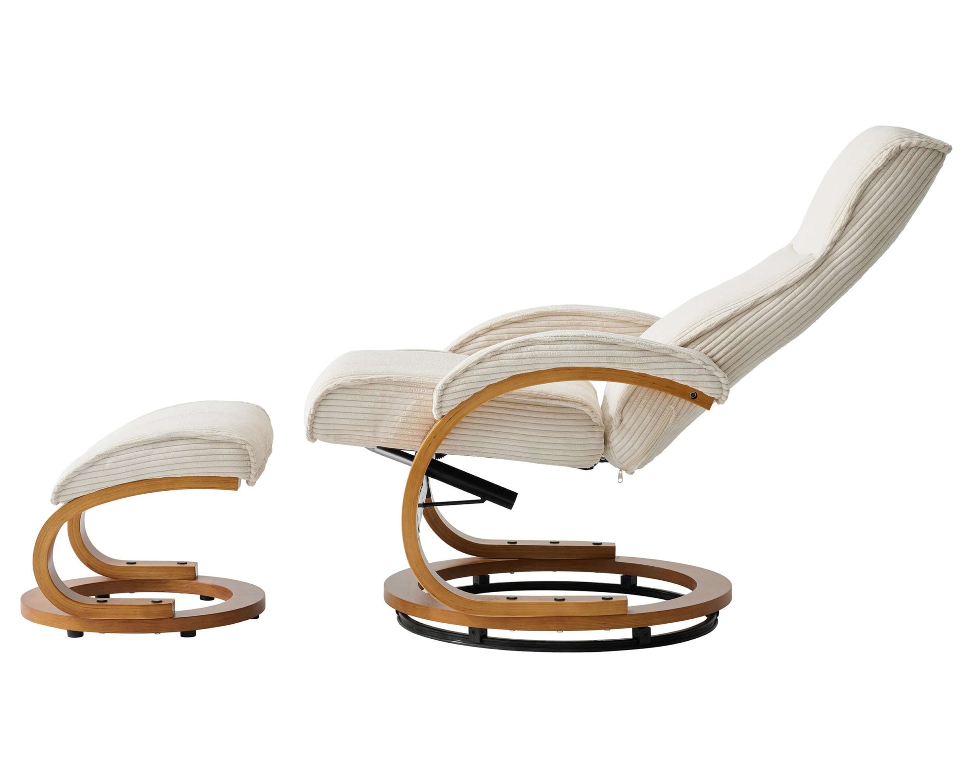 OTTO home Relaxsessel »mit Hocker PARIS neu: Cord - OTTO. Verlässliche Qualität.« bestehend aus Sessel und Hocker,  manuelle Relaxfunktion mit Drehfunktion, neu: Cord-Bezug