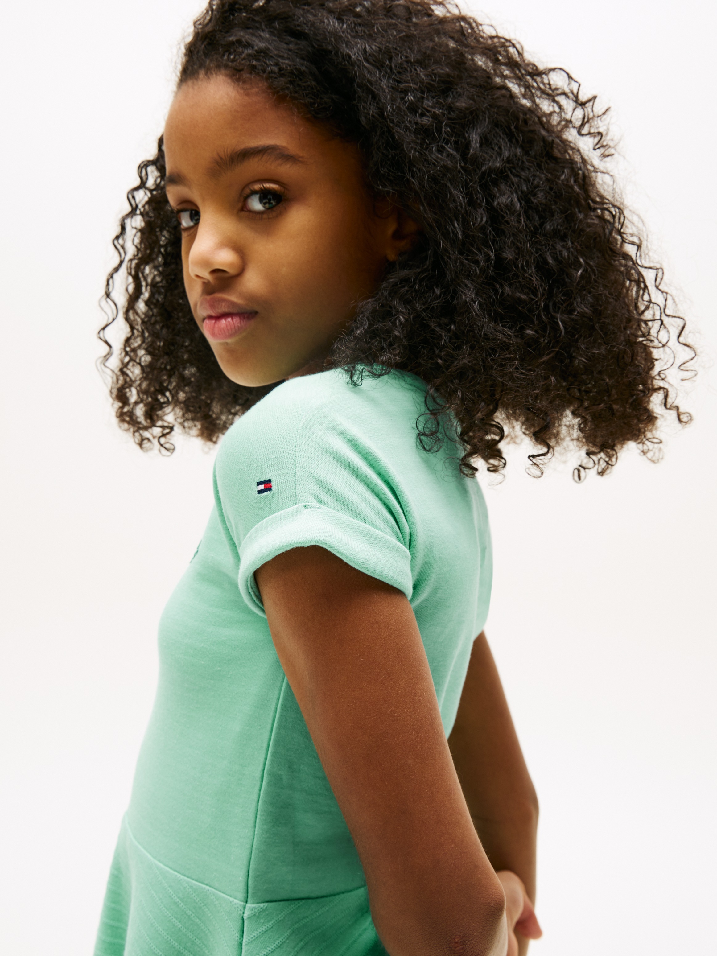 Tommy Hilfiger Jerseykleid »SPACER INTERLOCK DRESS«, für Kinder bis 16 Jahre, mit Logoschriftzug